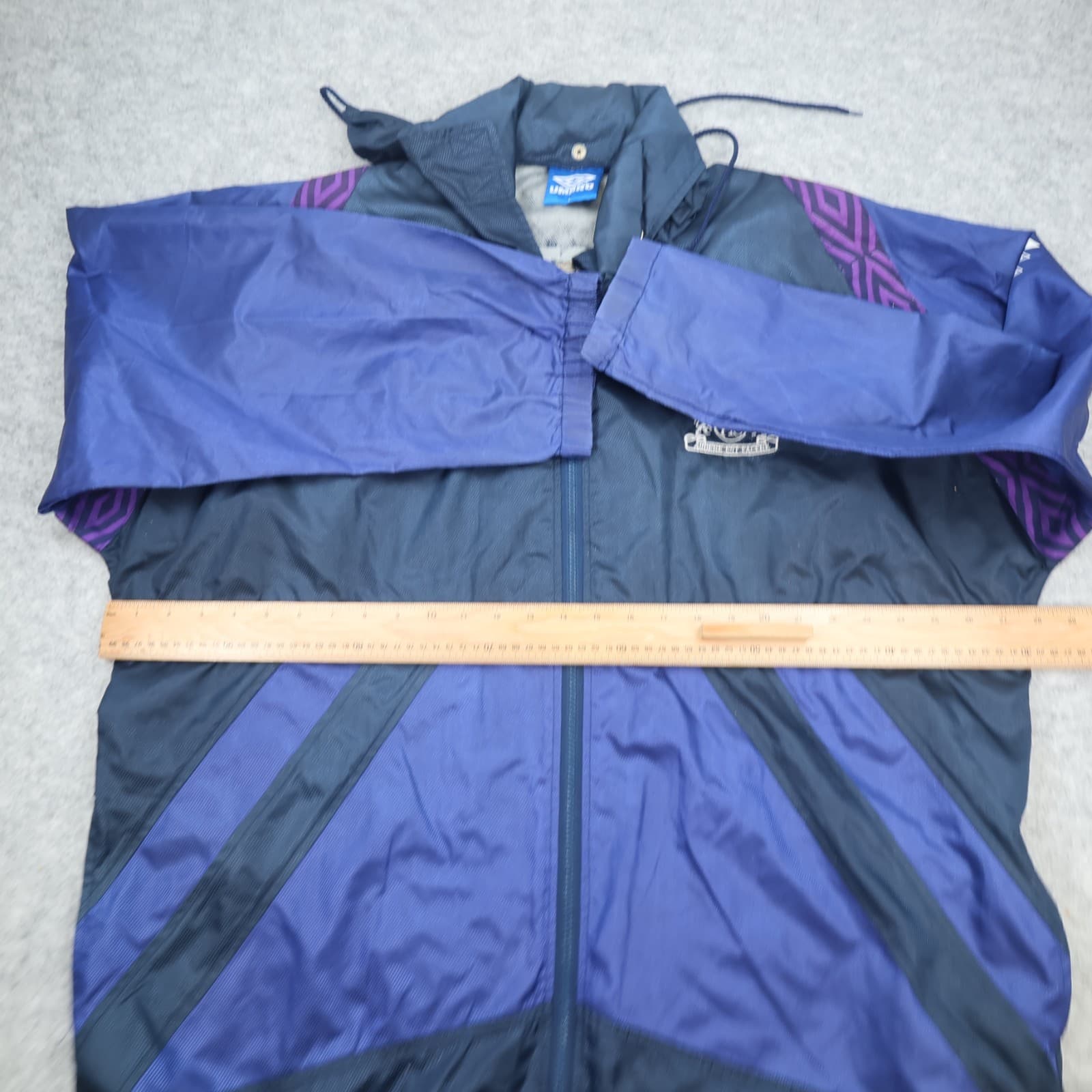Vintage Tottenham Hotspur Large Training Jacket Purple 1991 1993 Light Rain Coat photo 10