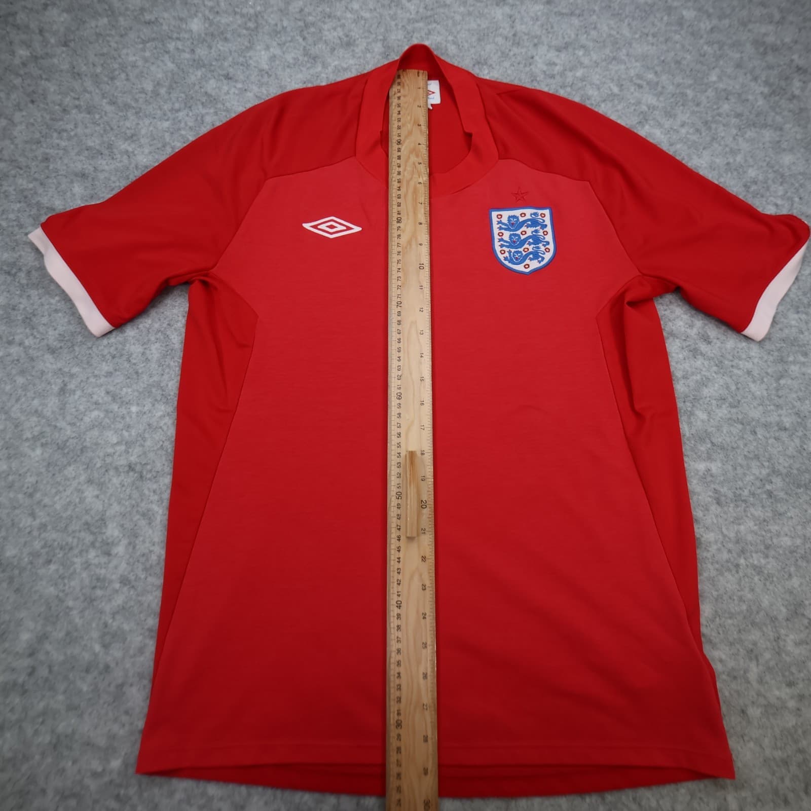 England Football Shirt Large Red Away Kit World Cup 2010 2011 42" Soccer Jersey photo 10