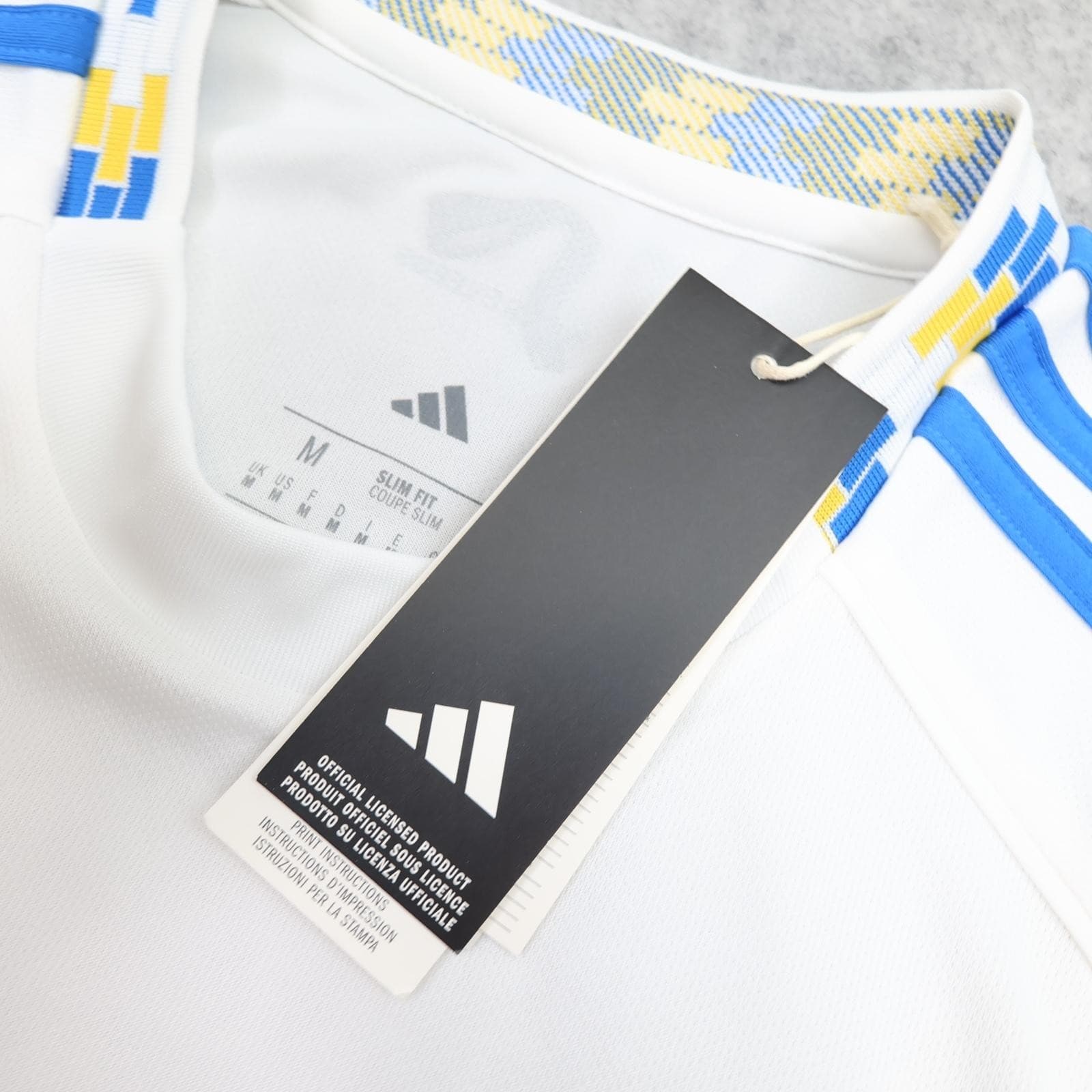 Leeds United Shirt Mens Medium White Home 2025 202 Adidas Red Bull Soccer Jersey photo 7