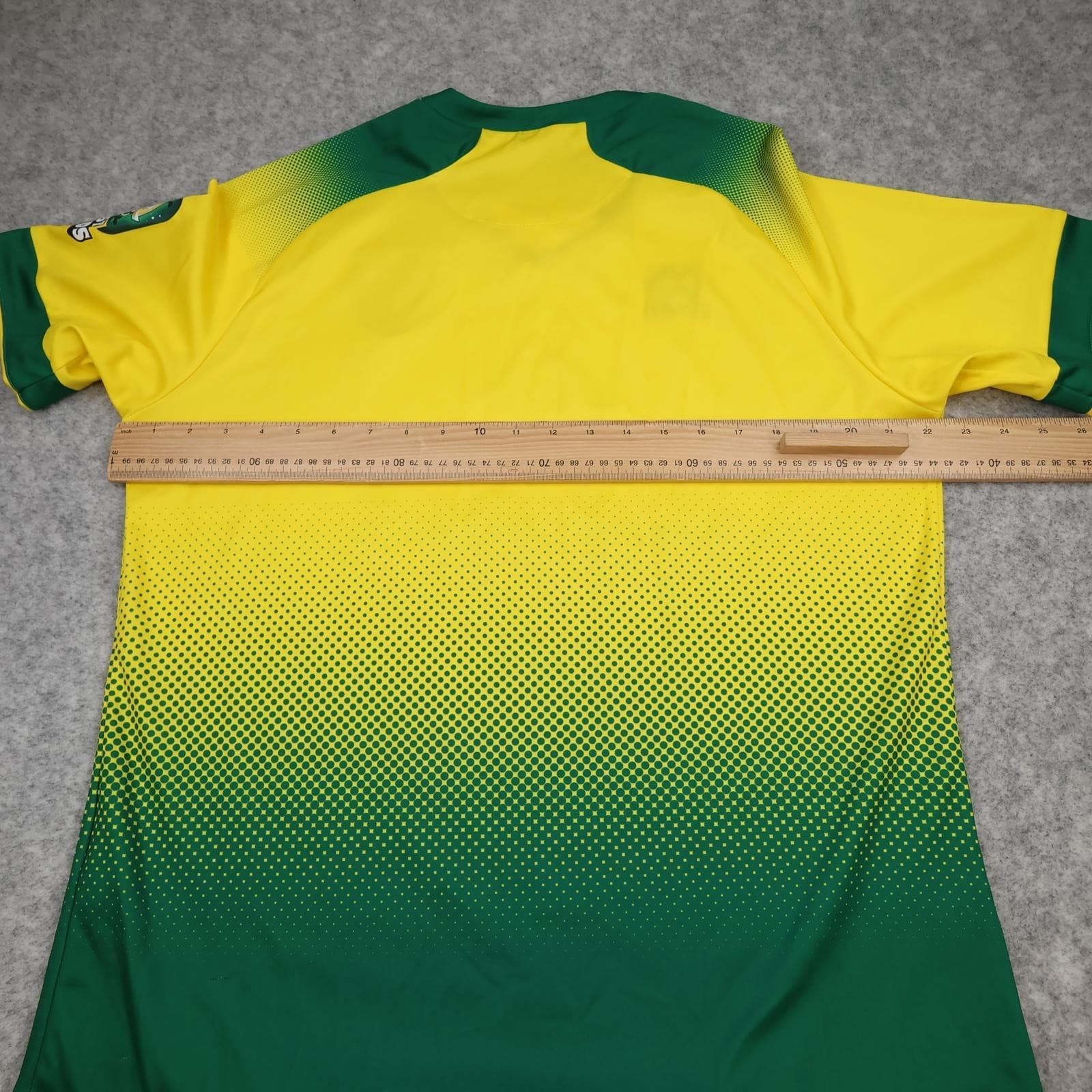 Norwich City Shirt Mens XL Yellow Home 2019 2020 Errea Dafabet Soccer Jersey photo 12