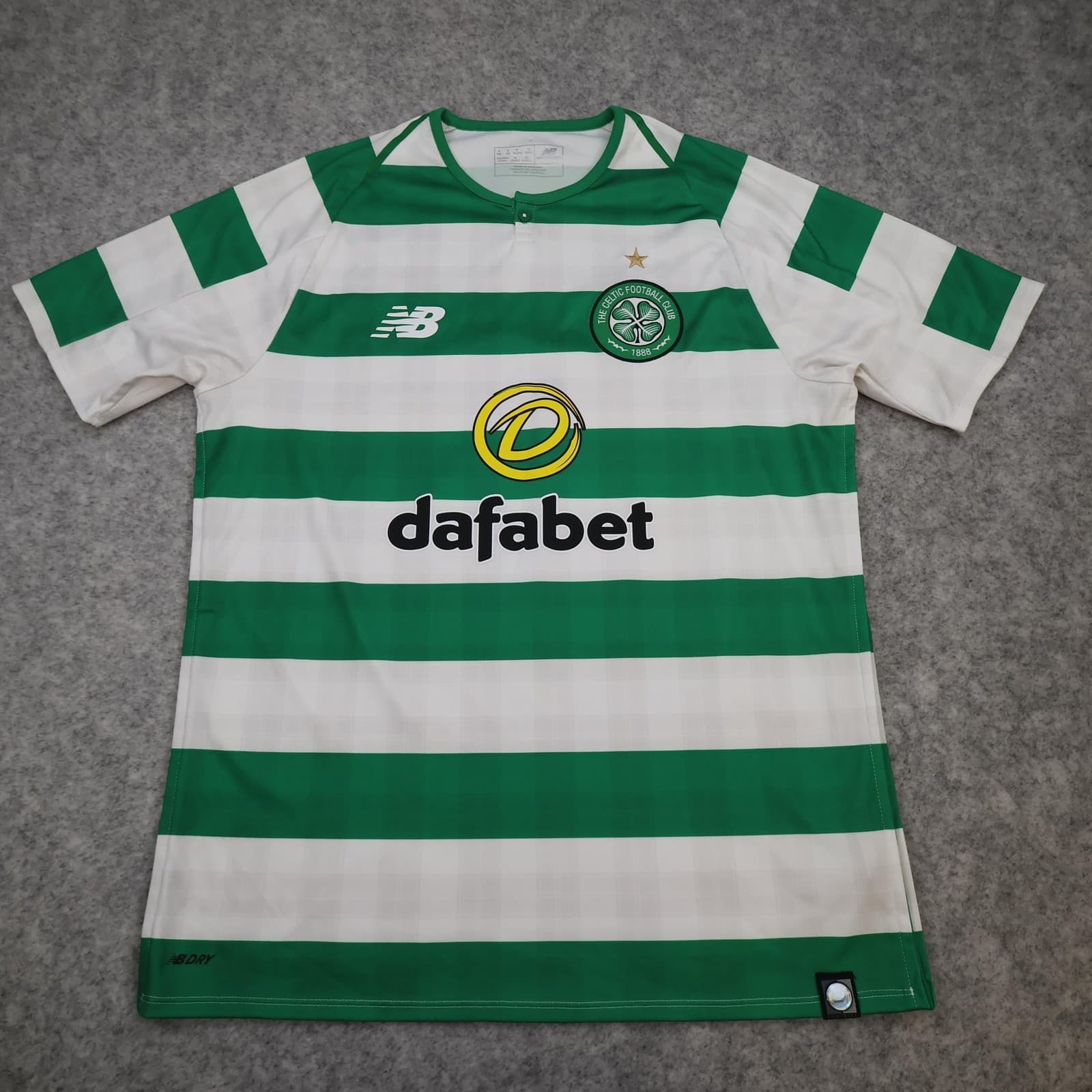 Celtic Shirt Mens Small Green Home 2017 2018 New Balance Jersey Christie 24 photo 2
