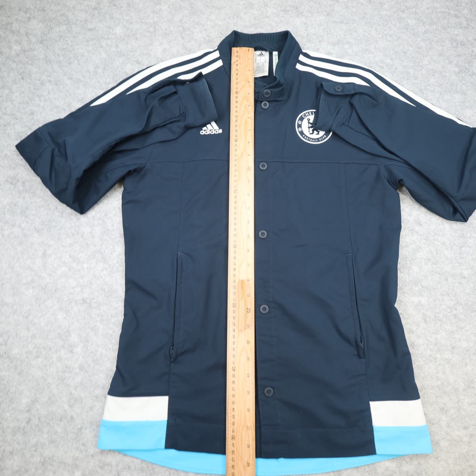 Chelsea Football Jacket Small Blue Tracksuit Anthem Buttons Adidas 2014 2015 photo 10