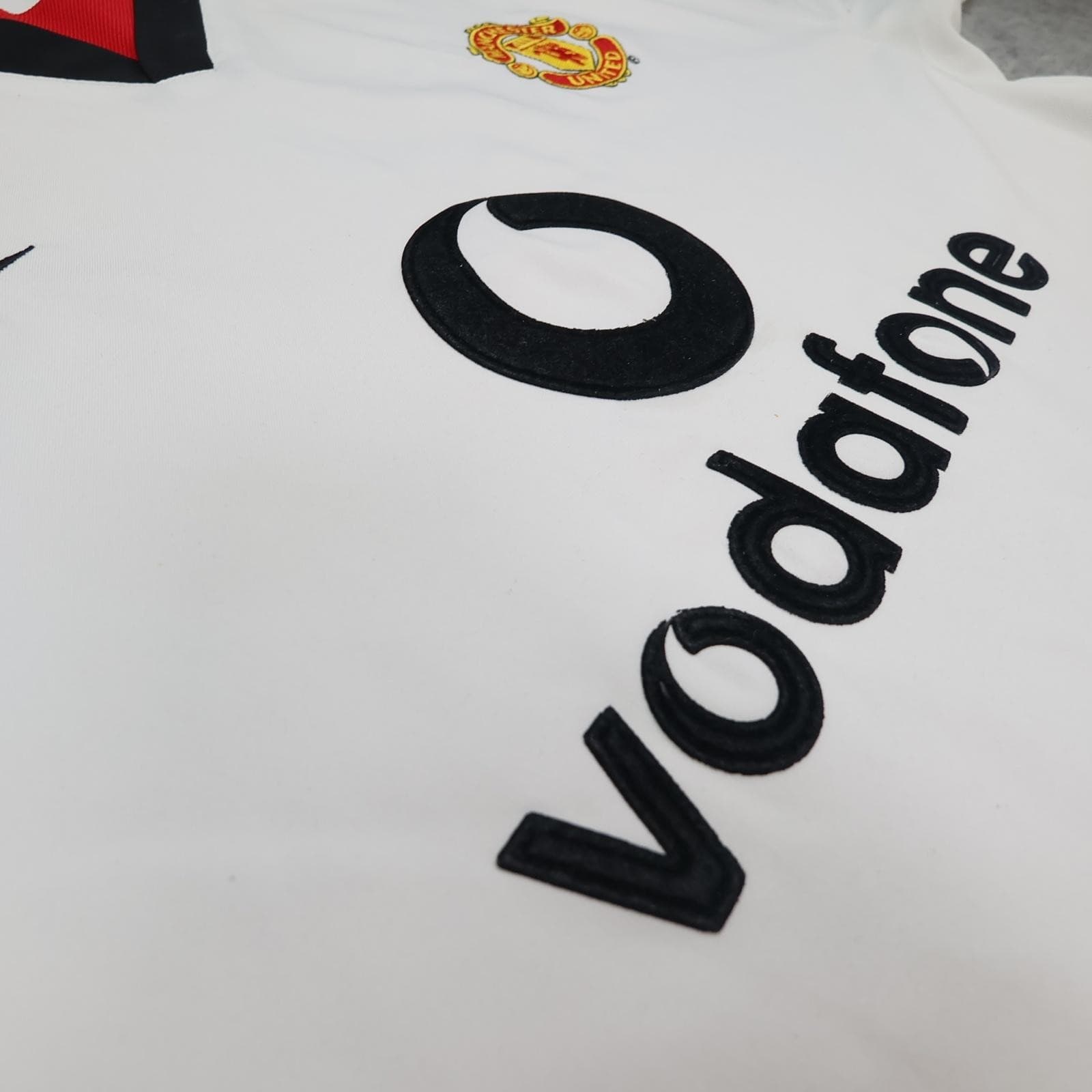 Vintage Manchester United Shirt Mens XL White Away Kit 2002 2003 Nike Vodafone photo 7