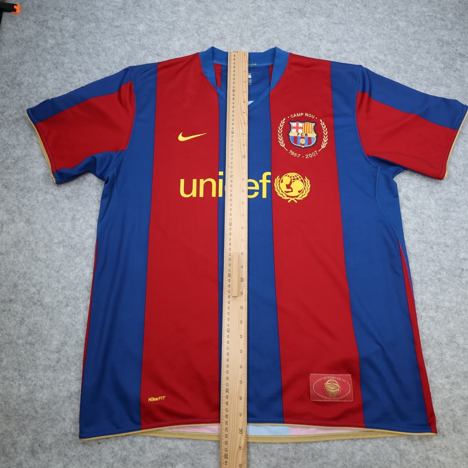 Vintage Barcelona Shirt Extra Large Red Home Kit 2007 2008 Nike Jersey photo 15