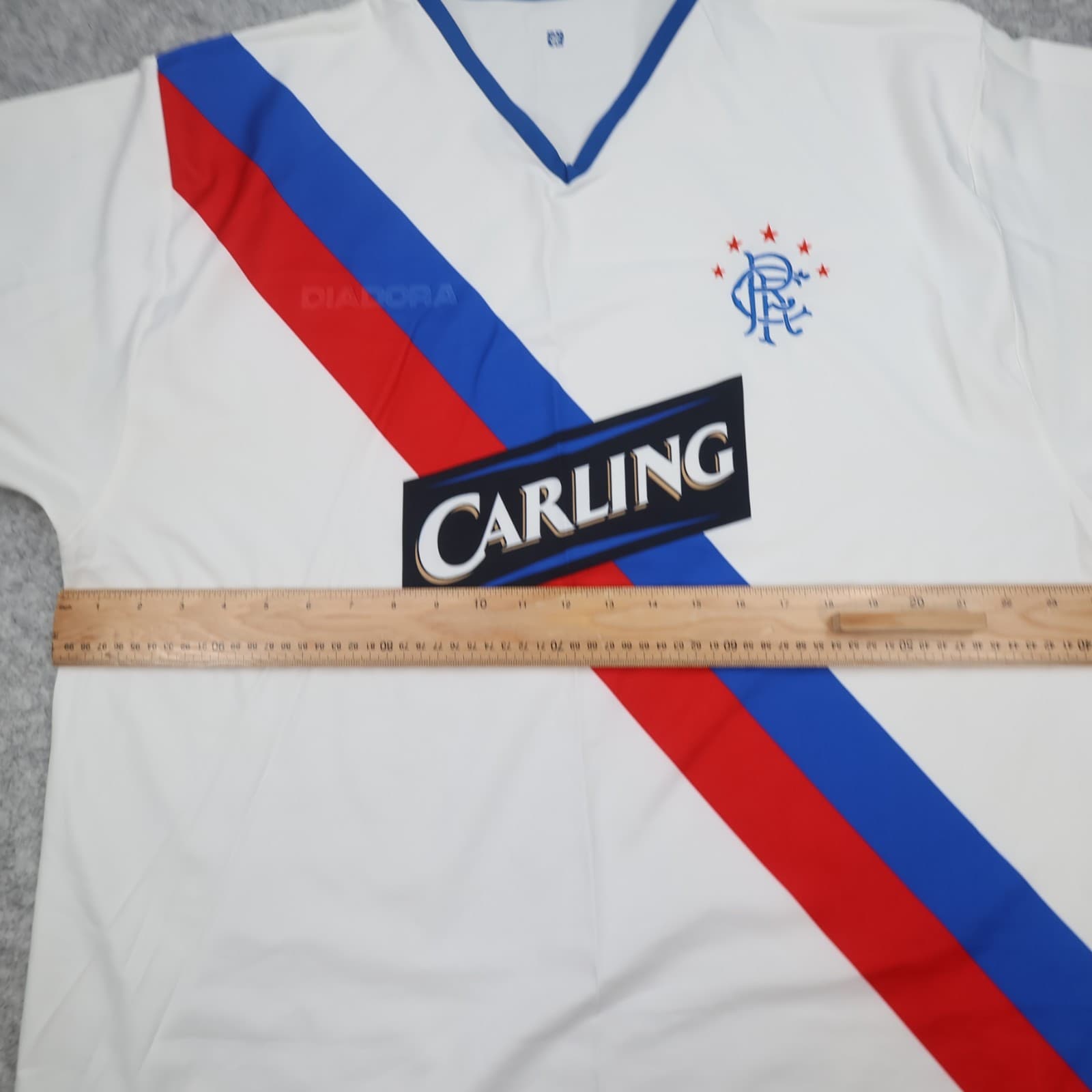 Vintage Rangers Football Shirt Extra Large White Away Kit 2004 2005 Diadora Mens photo 11