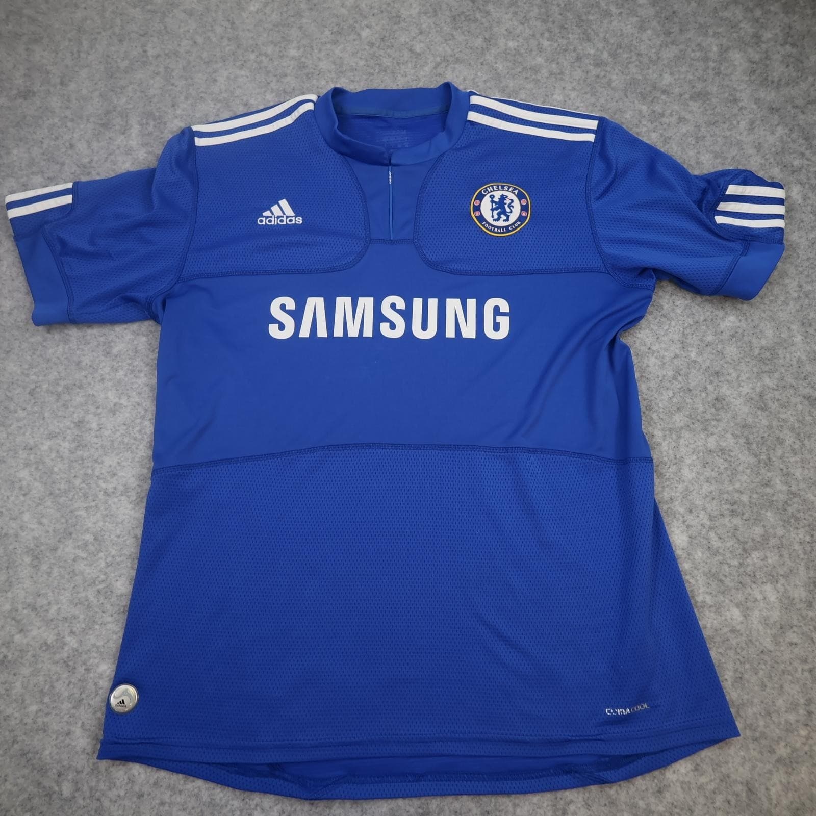Chelsea Shirt Mens Large Blue Home 2009 2010 Adidas Samsung Drogba 11 photo 2