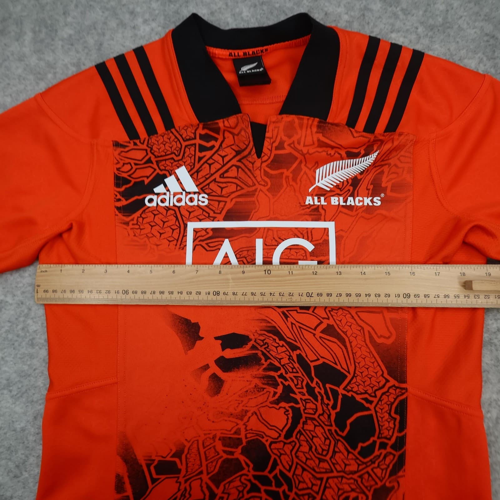 New Zealand All Blacks Shirt Mens Medium Orange Alternate Rugby Adidas 2017 photo 8