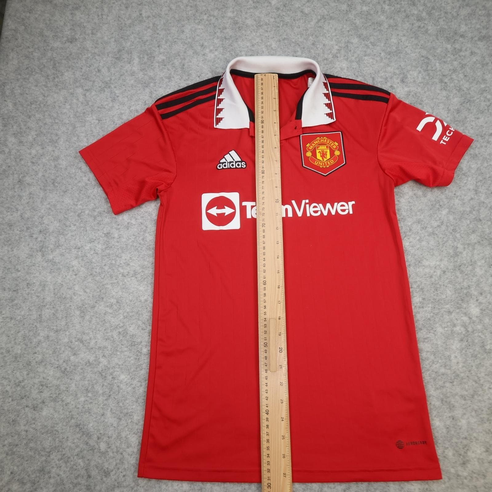 Manchester United Shirt Mens XS Home 2022 Football Jersey Adidas TeamViewer photo 12