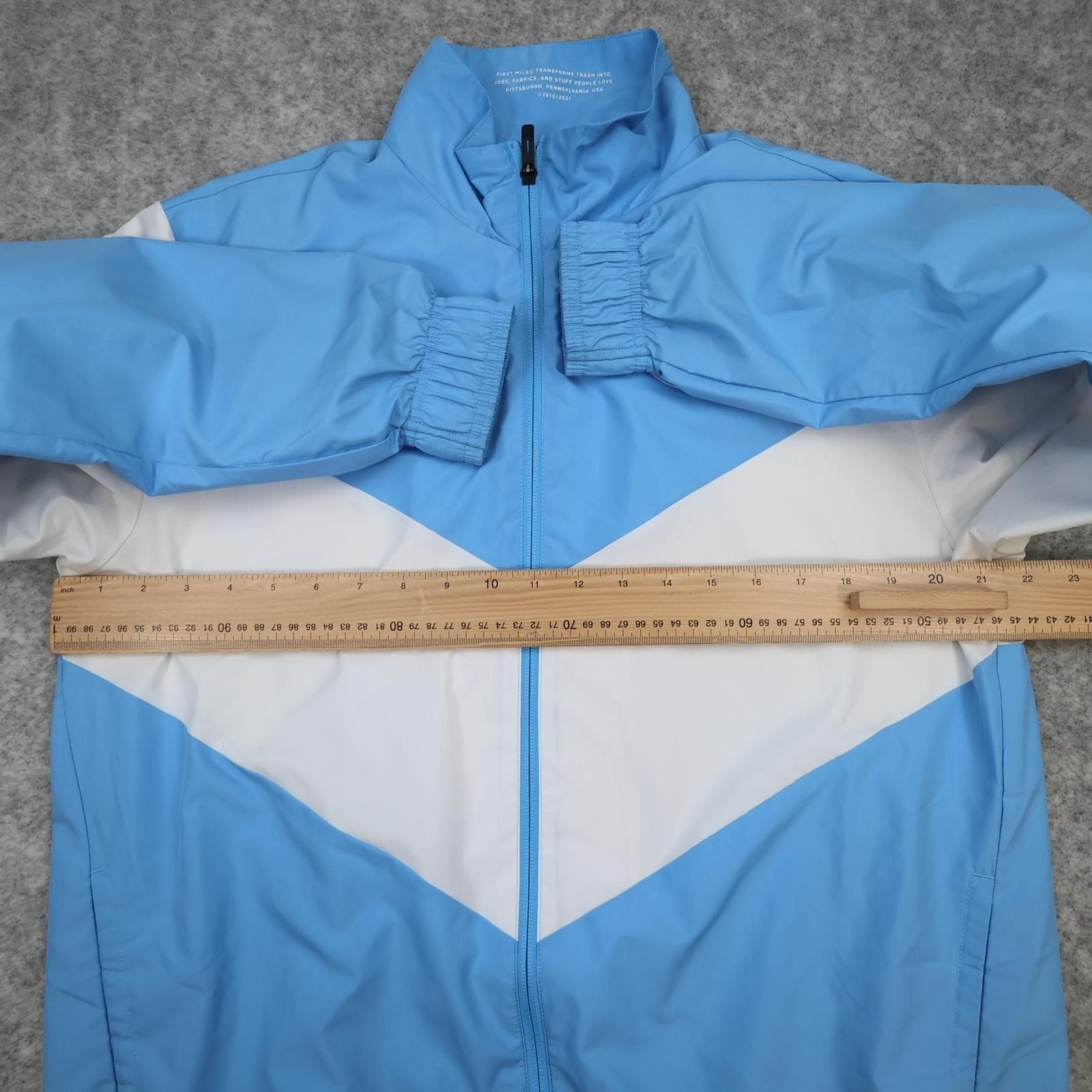 Manchester City Jacket Mens Medium Blue White Football Puma First Mile 2020 2021 photo 7