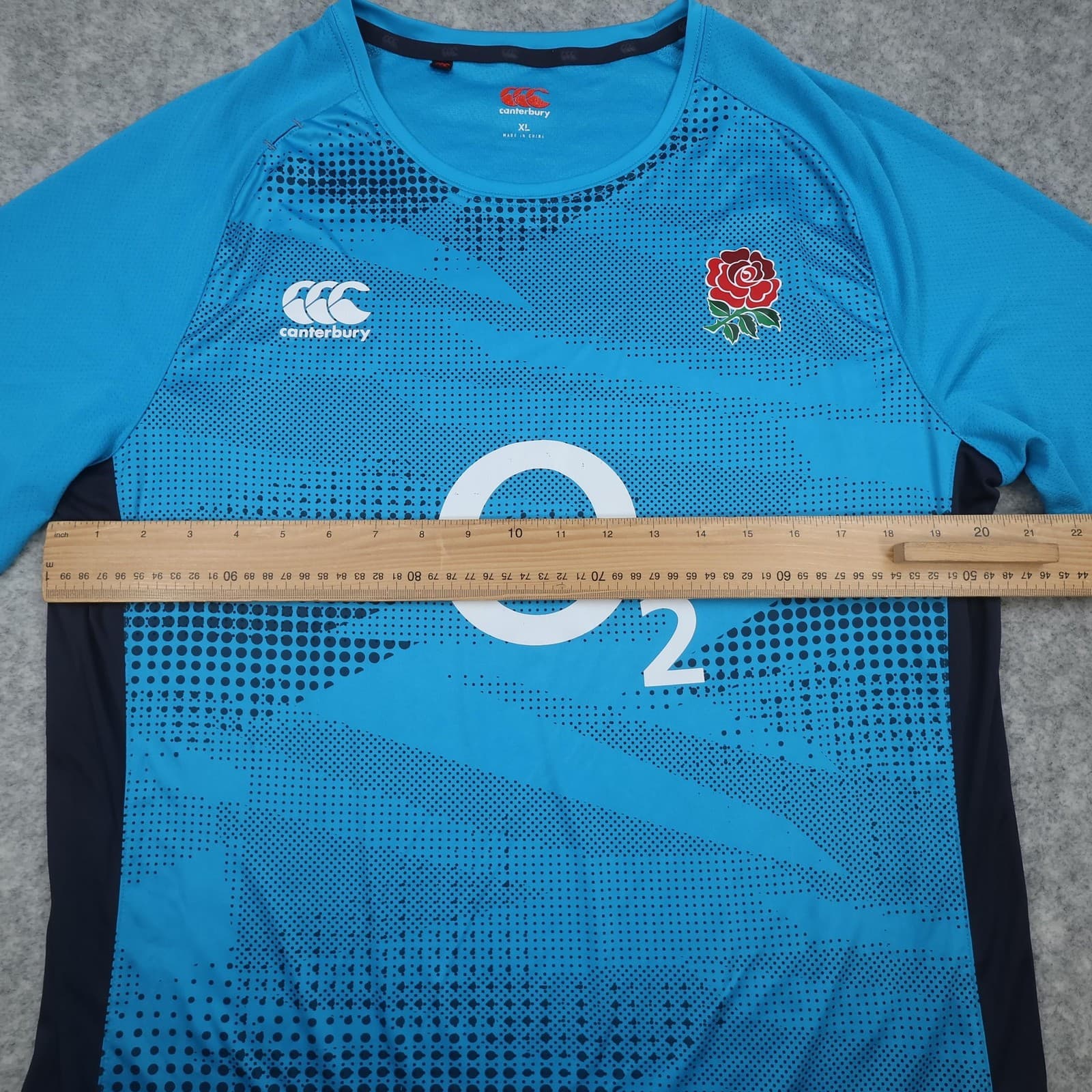 England Rugby Training Shirt Mens XL Blue Rugby Union Canterbury O2 Vapodri photo 9