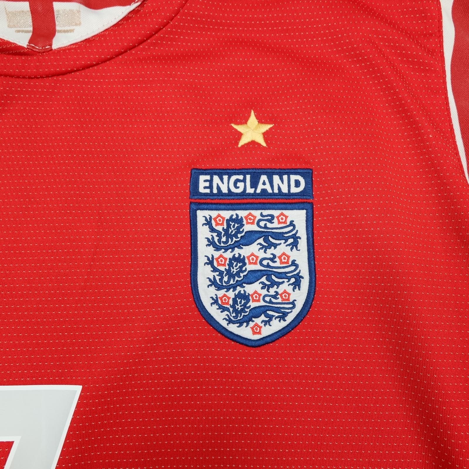 Vintage England Away Shirt Mens XL Red 2004 2006 Umbro Beckham Jersey photo 7
