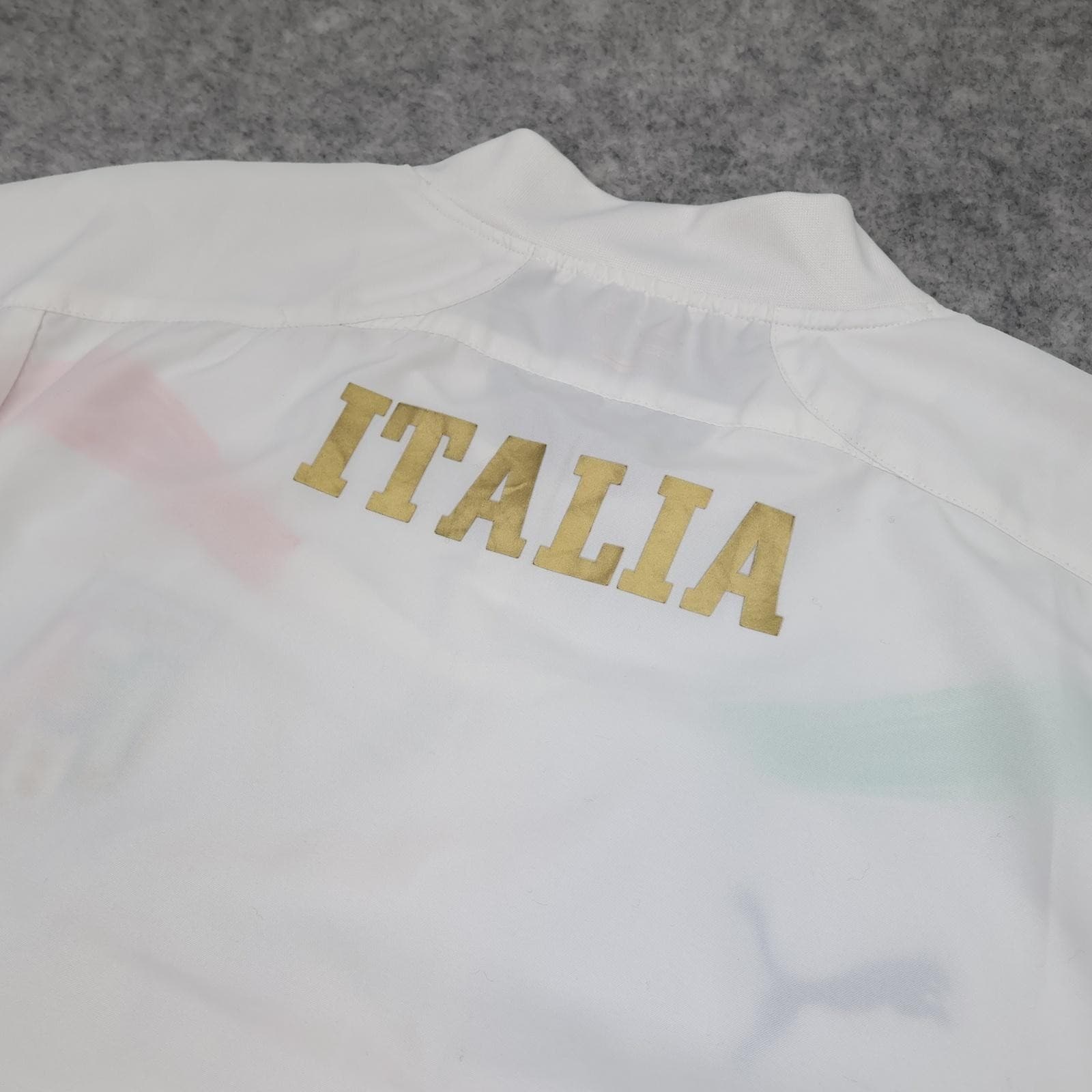 Italy Training Shirt Mens Small White 2010 2012 Football Puma Soccer Pullover photo 6