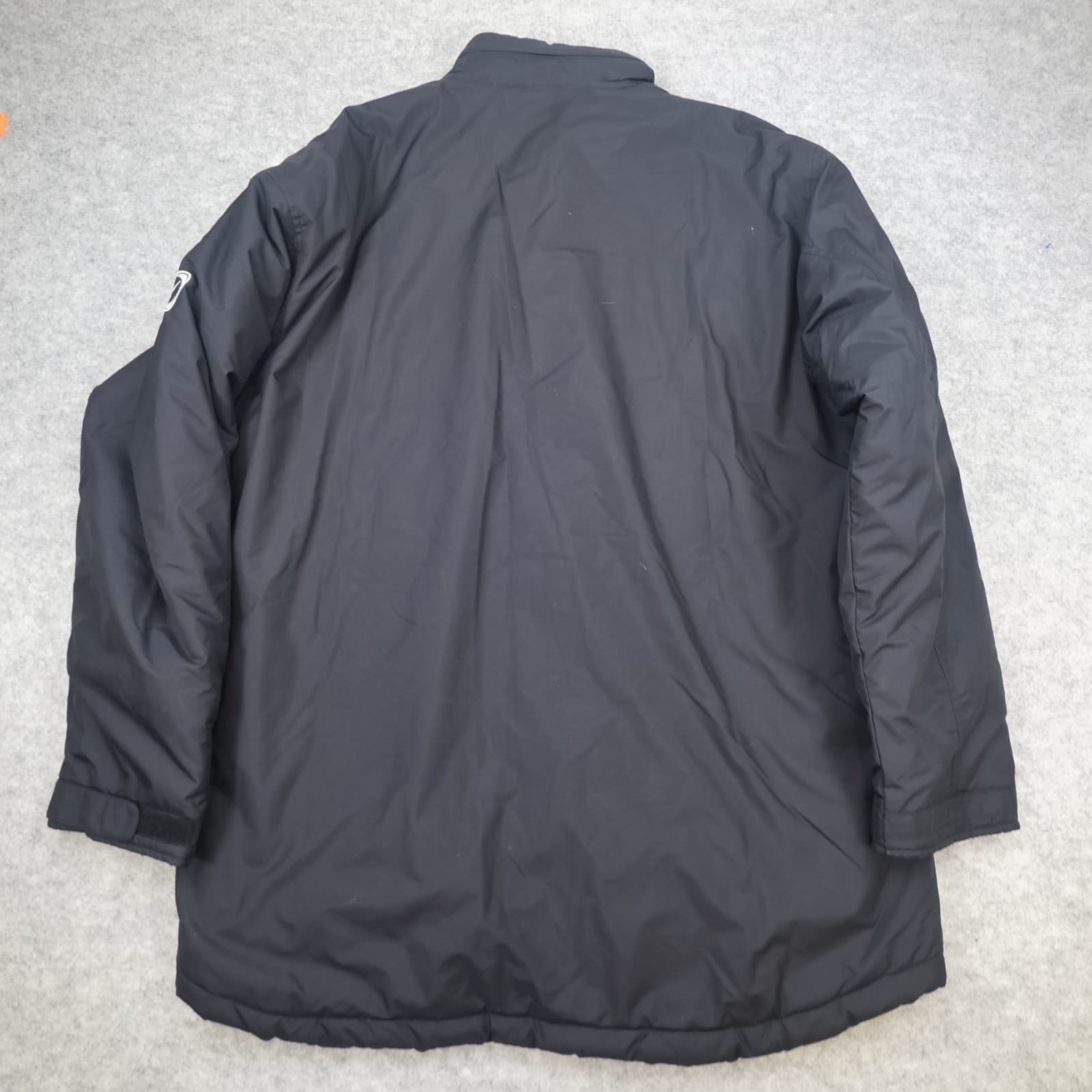 Vintage Manchester United Jacket Large Black Winter Nike Long Bench Coat 2000s photo 3