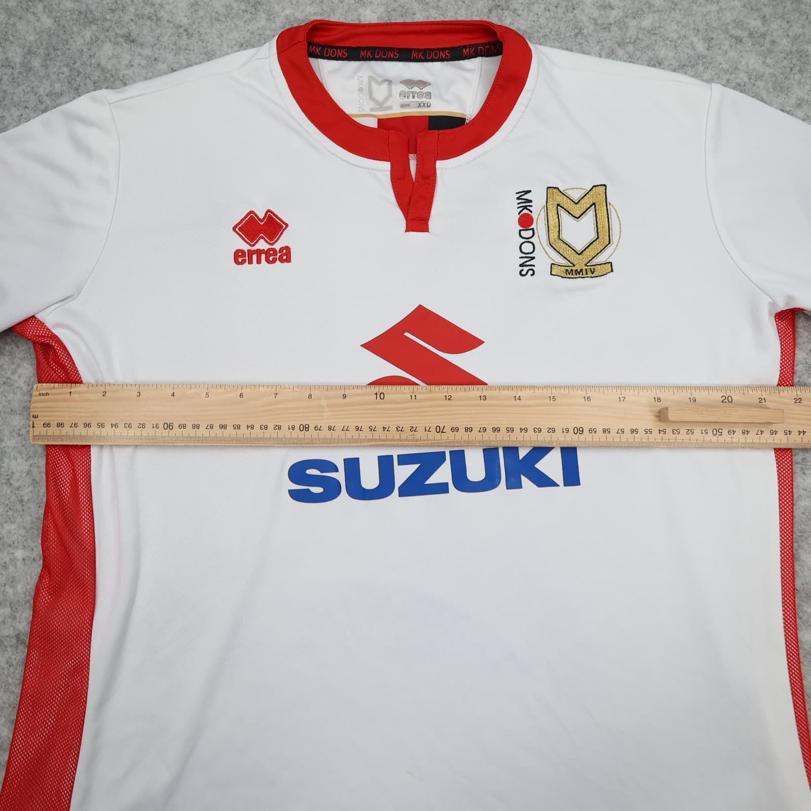 Mk Dons Shirt 2XL White 2017 2018 Errea Soccer Jersey Football Dons photo 12