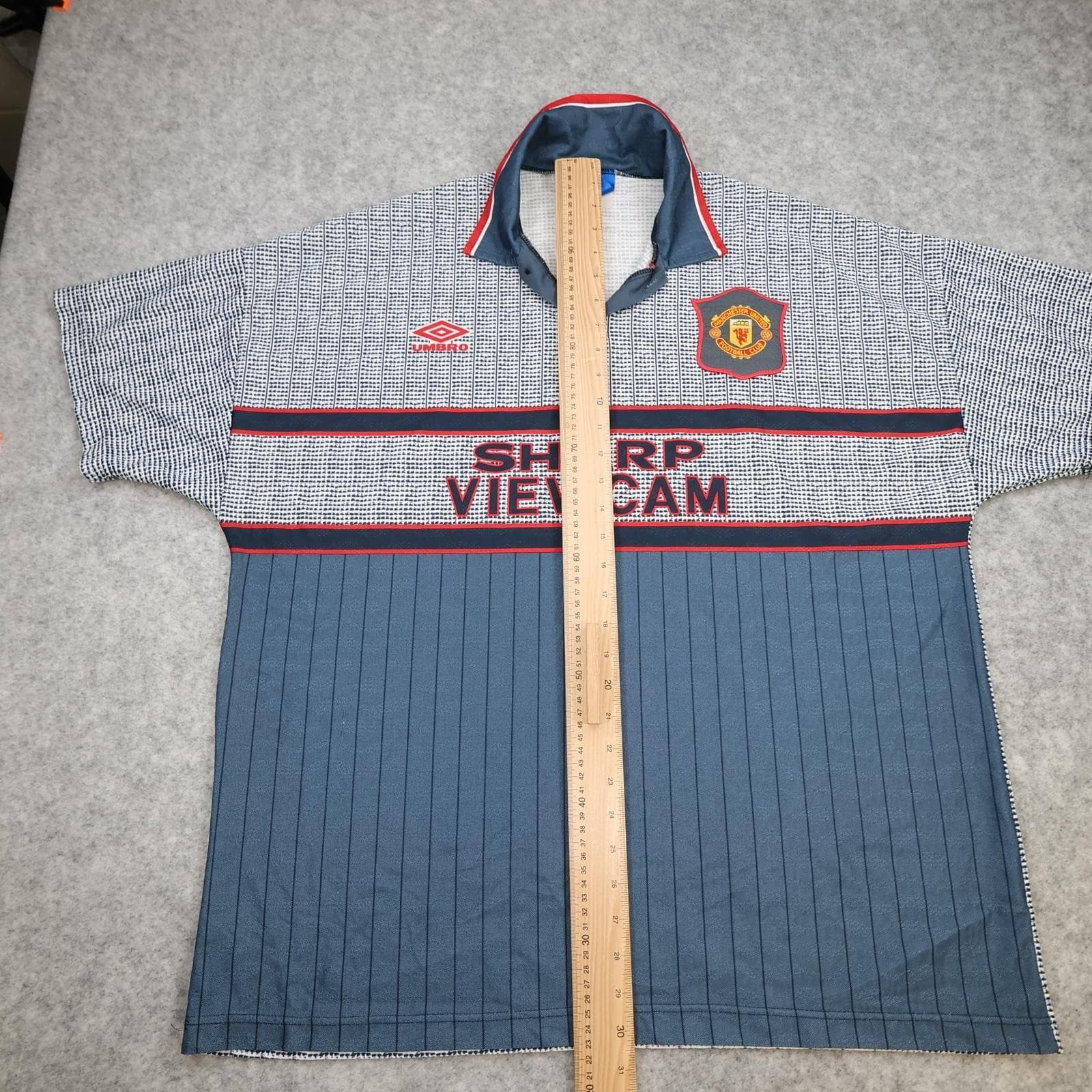 Vintage Manchester United Shirt Mens 2XL Grey Away 1995 1996 Umbro Cantona 7 photo 13