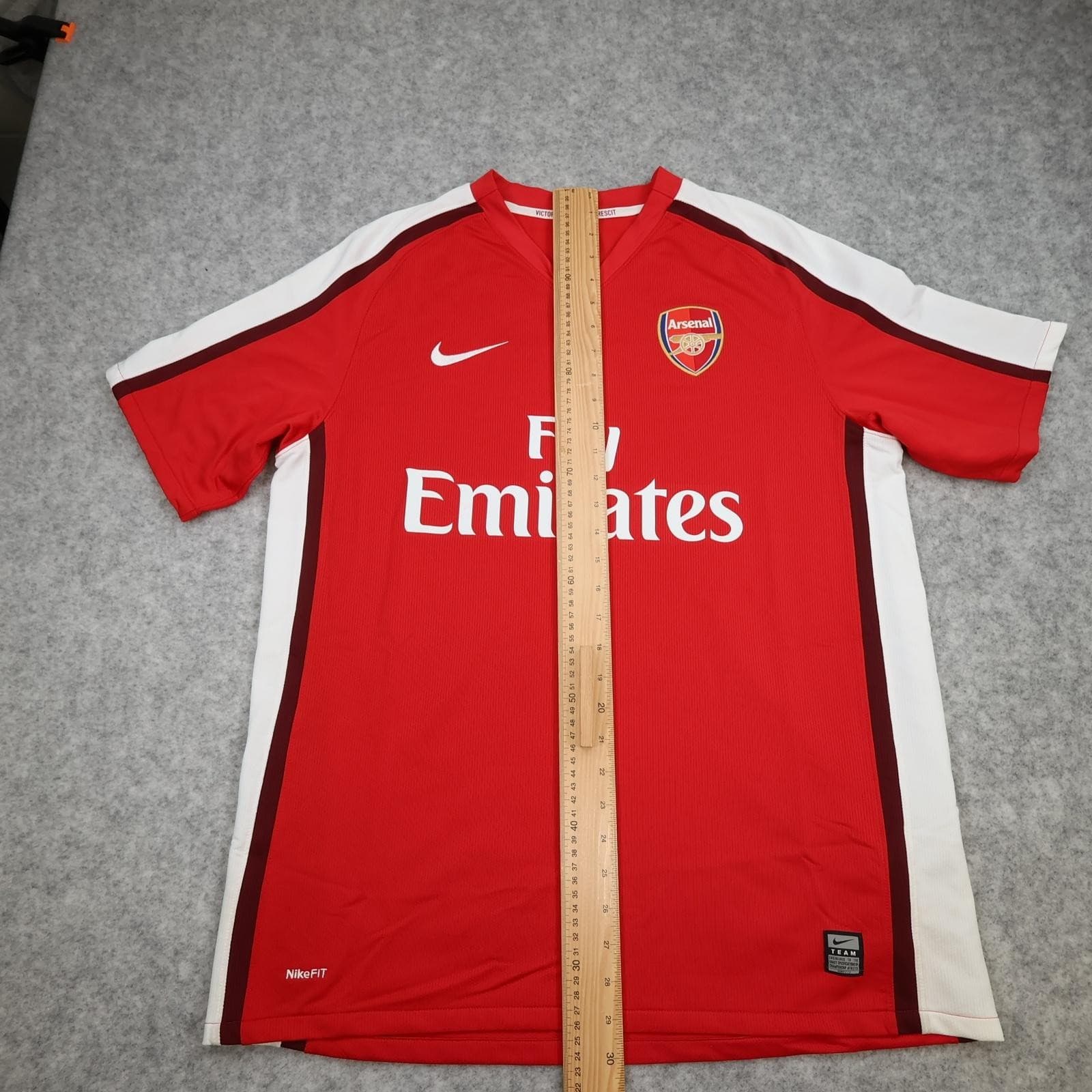 Arsenal Shirt Mens Large Red Home EPL 2008 2009 Nike Fly Emirates Rosicky 7 photo 15