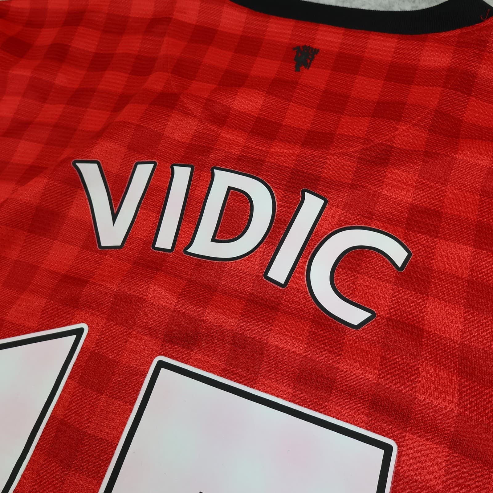 Manchester United Shirt Mens Medium Red Home 2012 2013 Football Nike Vidic 15 photo 9