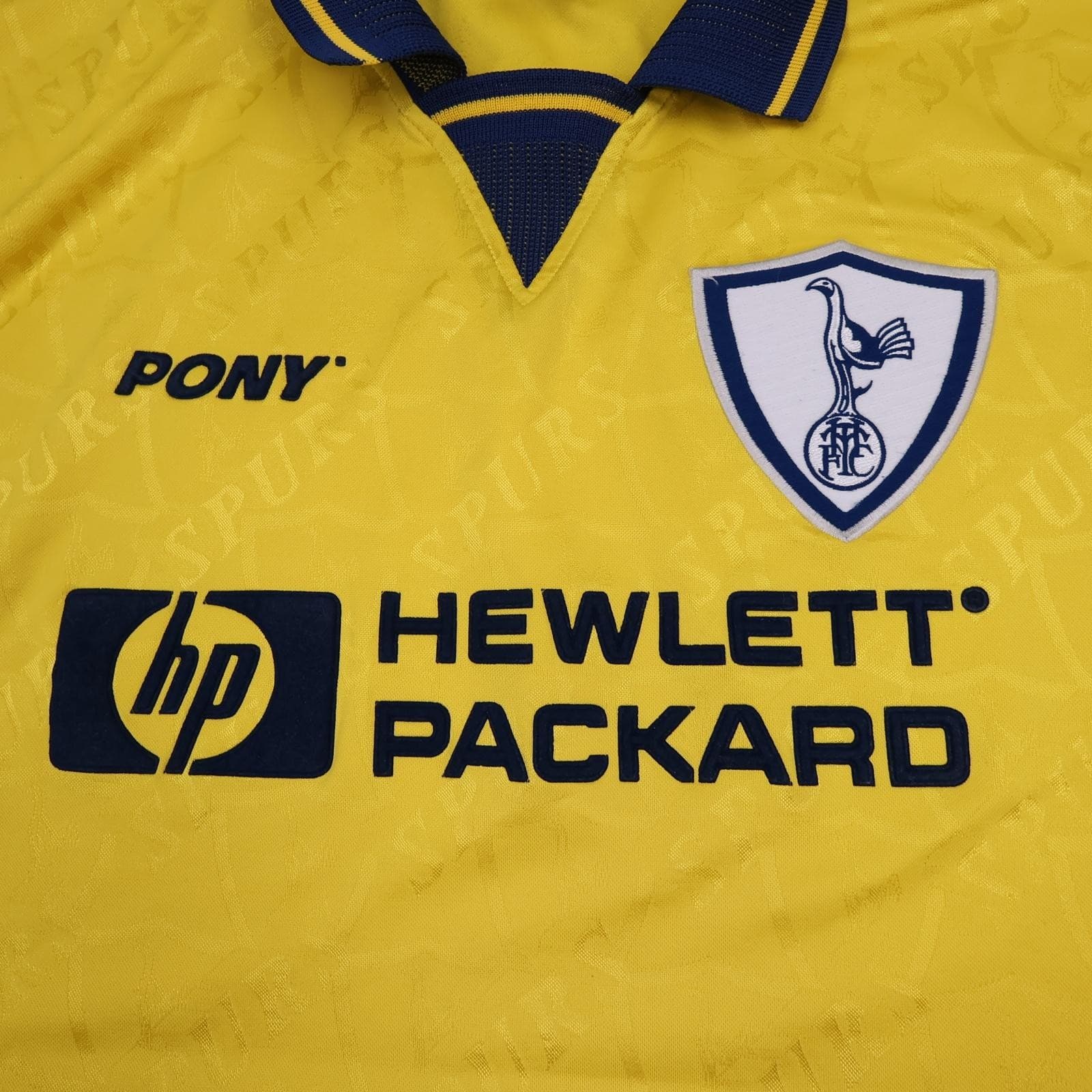Vintage Tottenham Hotspur Shirt Mens XL Away 1995 1997 Pony Hewlett Packard photo 3