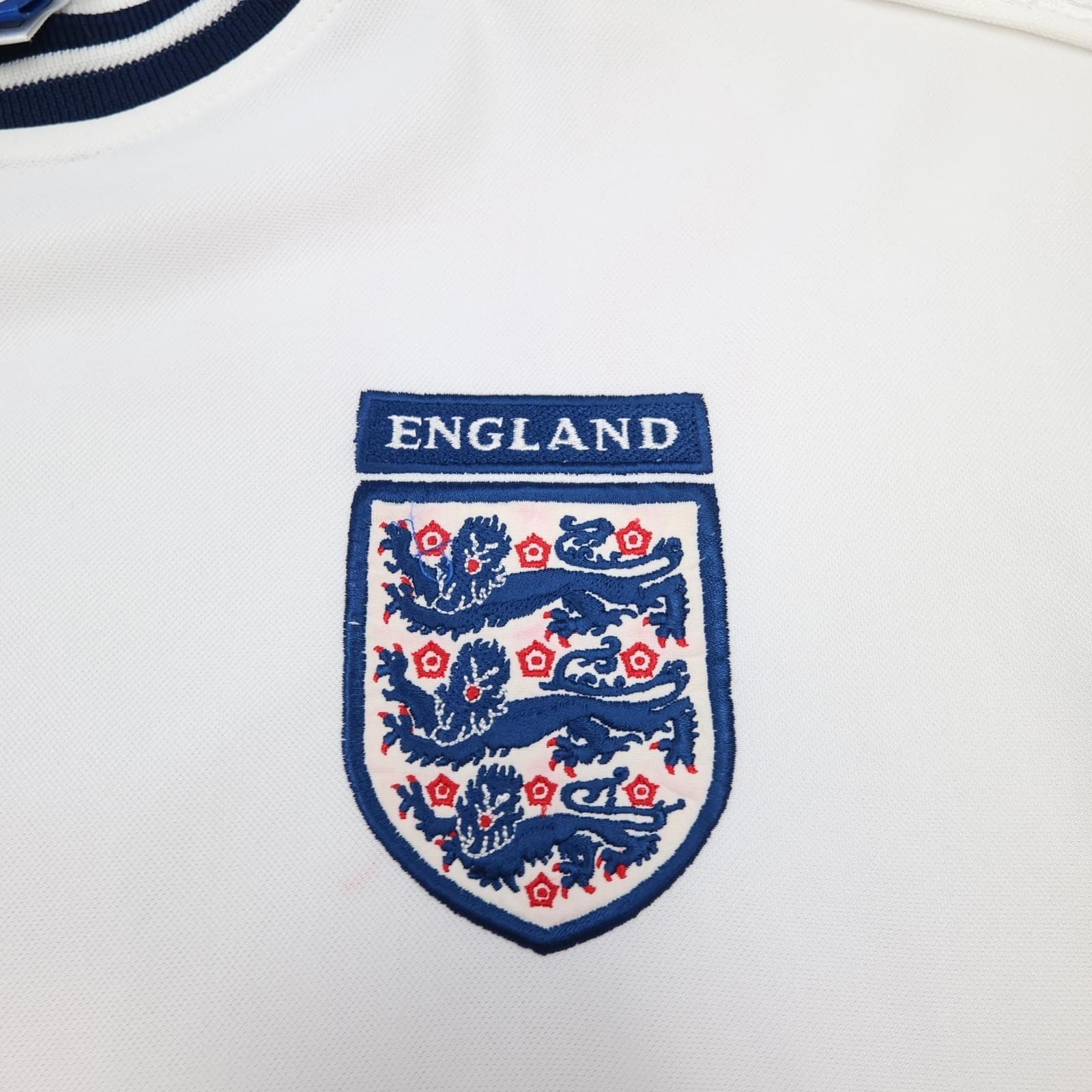 Vintage England Home Shirt Mens 2XL White 1999 2001 Football Umbro Shearer 9 photo 8