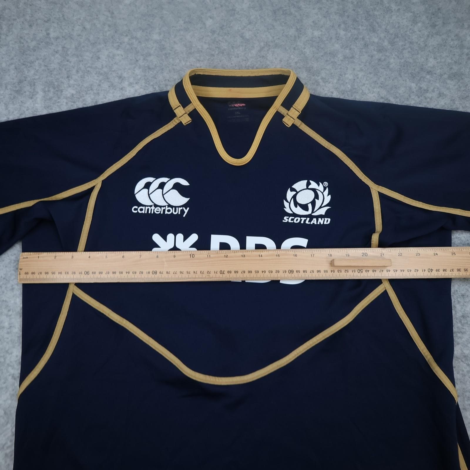 Scotland Rugby Shirt Mens 2XL Navy Home Rugby Union Canterbury Jersey 2011 2012 photo 10