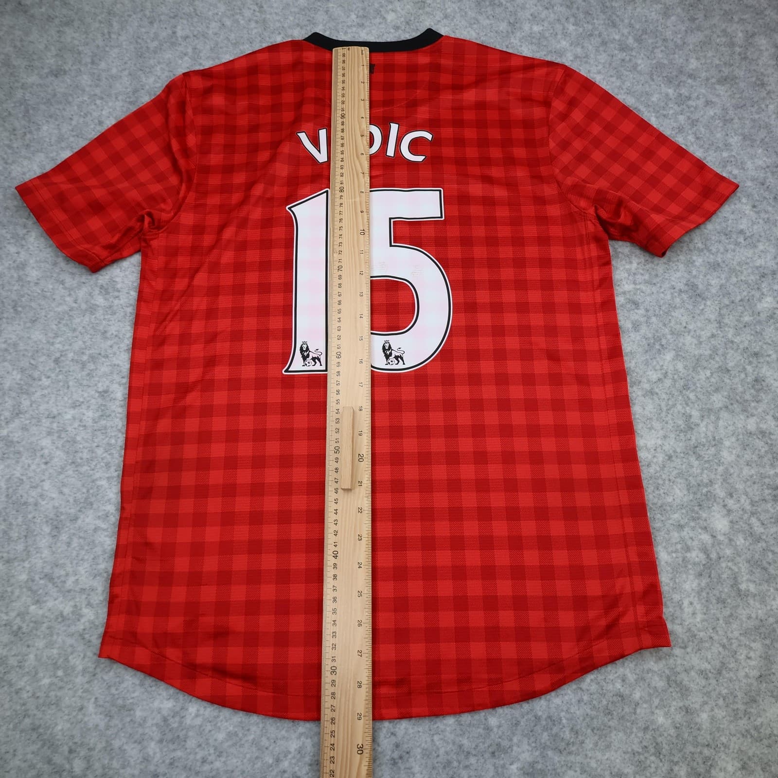 Manchester United Shirt Mens Medium Red Home 2012 2013 Football Nike Vidic 15 photo 15
