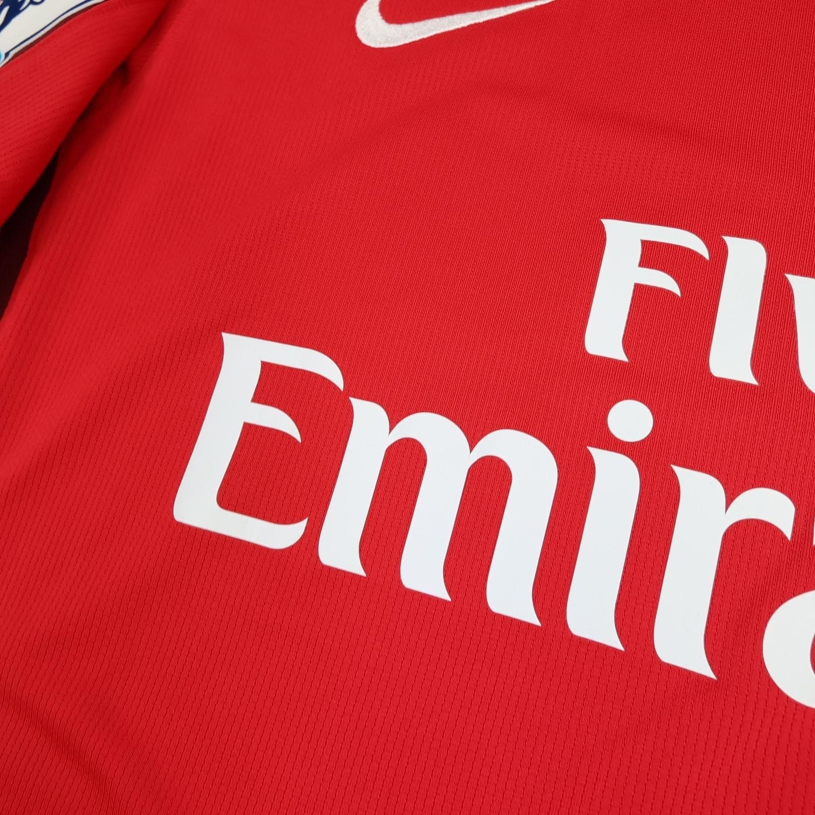 Arsenal Shirt Mens Large Red Home 2008 2010 Nike Wilshere 19 Soccer Jersey photo 4