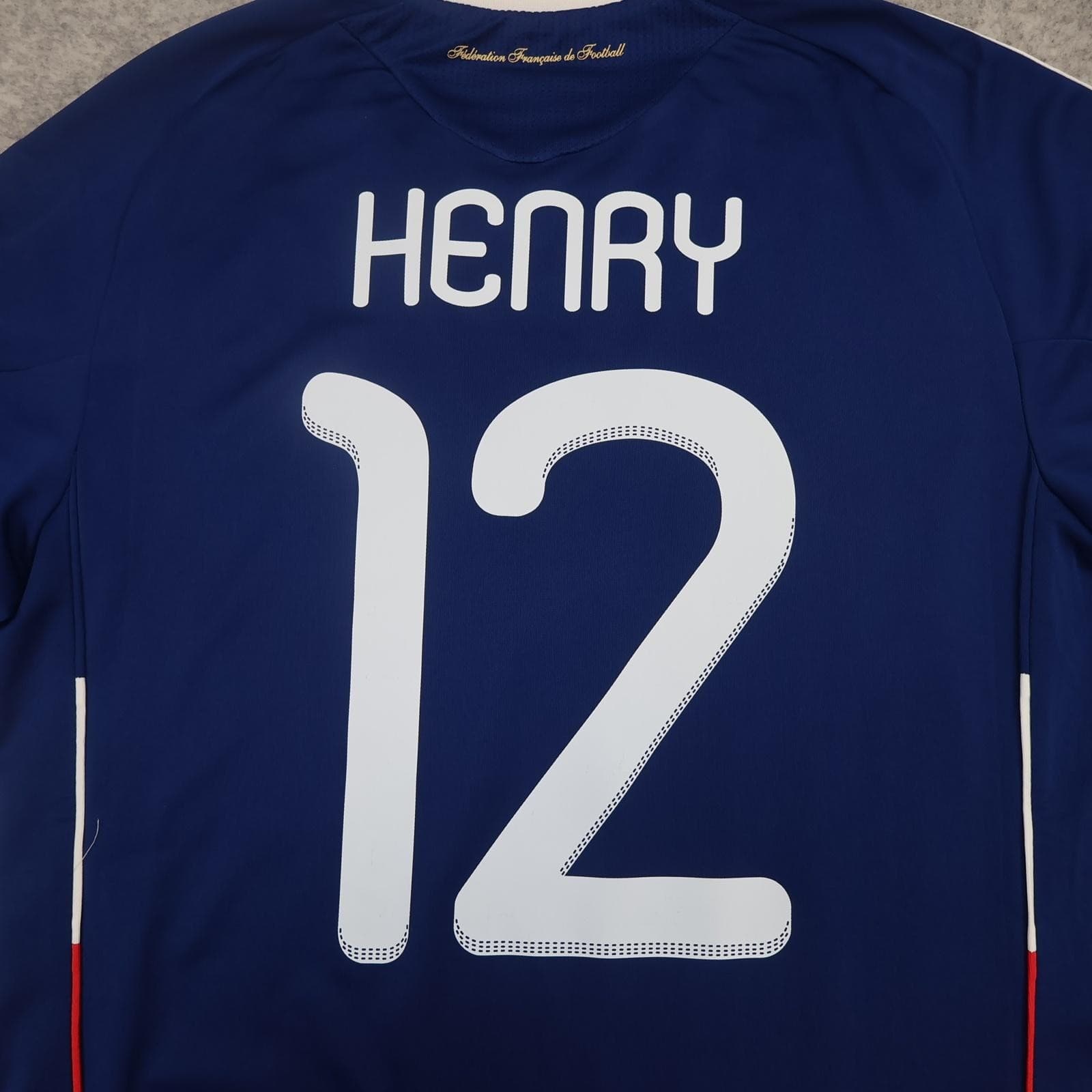 France Home Shirt Mens Large Blue 2010 Football Adidas Henry 12 Jersey photo 17