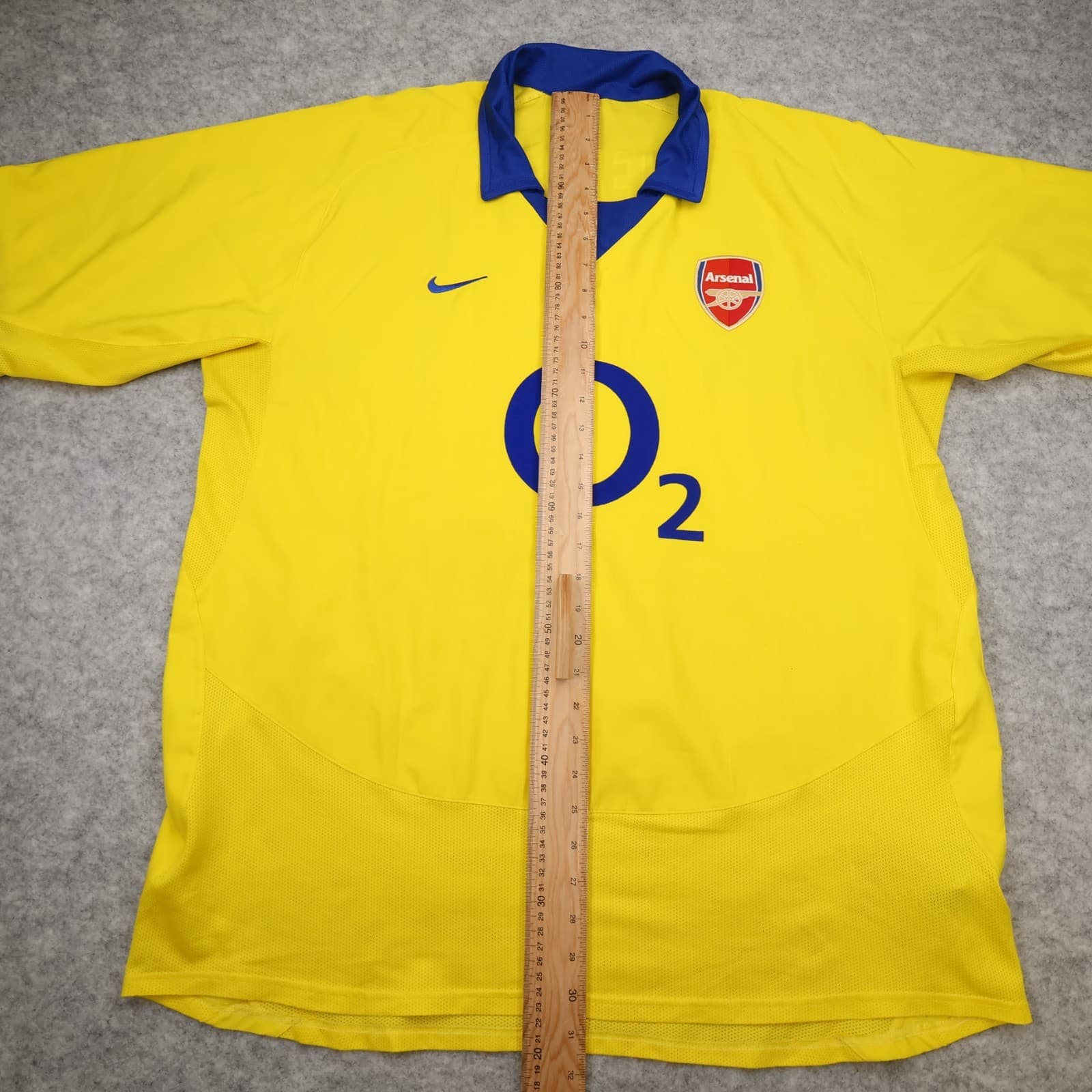 Arsenal Shirt 2XL Yellow Away Kit 2003 2004 Nike Jersey Thierry Henry O2 XXL photo 14