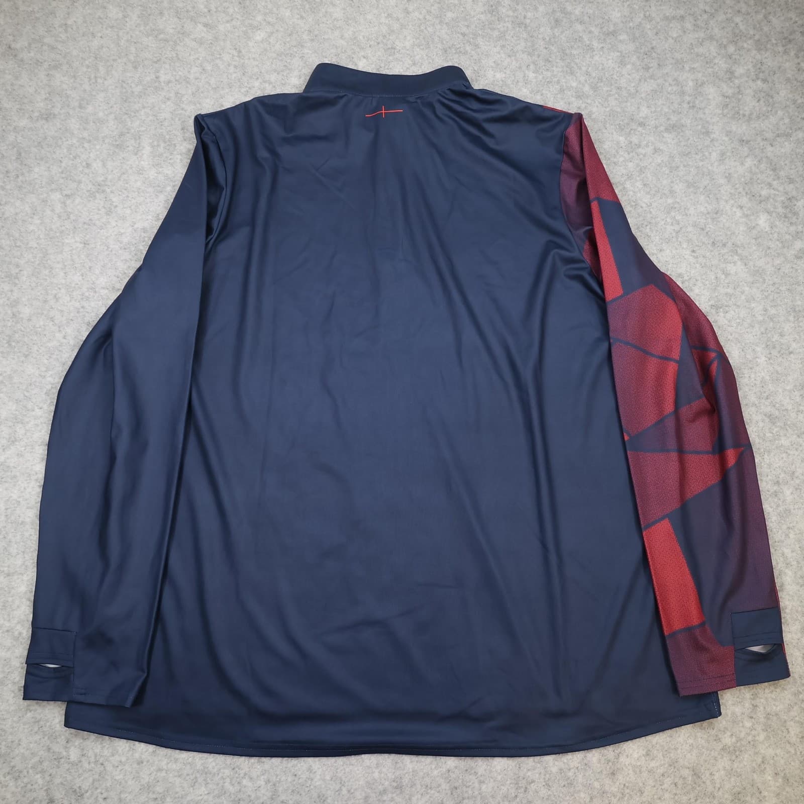 England Rugby Training Shirt Mens 2XL Navy Red Umbro O2 Quarter Zip Top photo 2