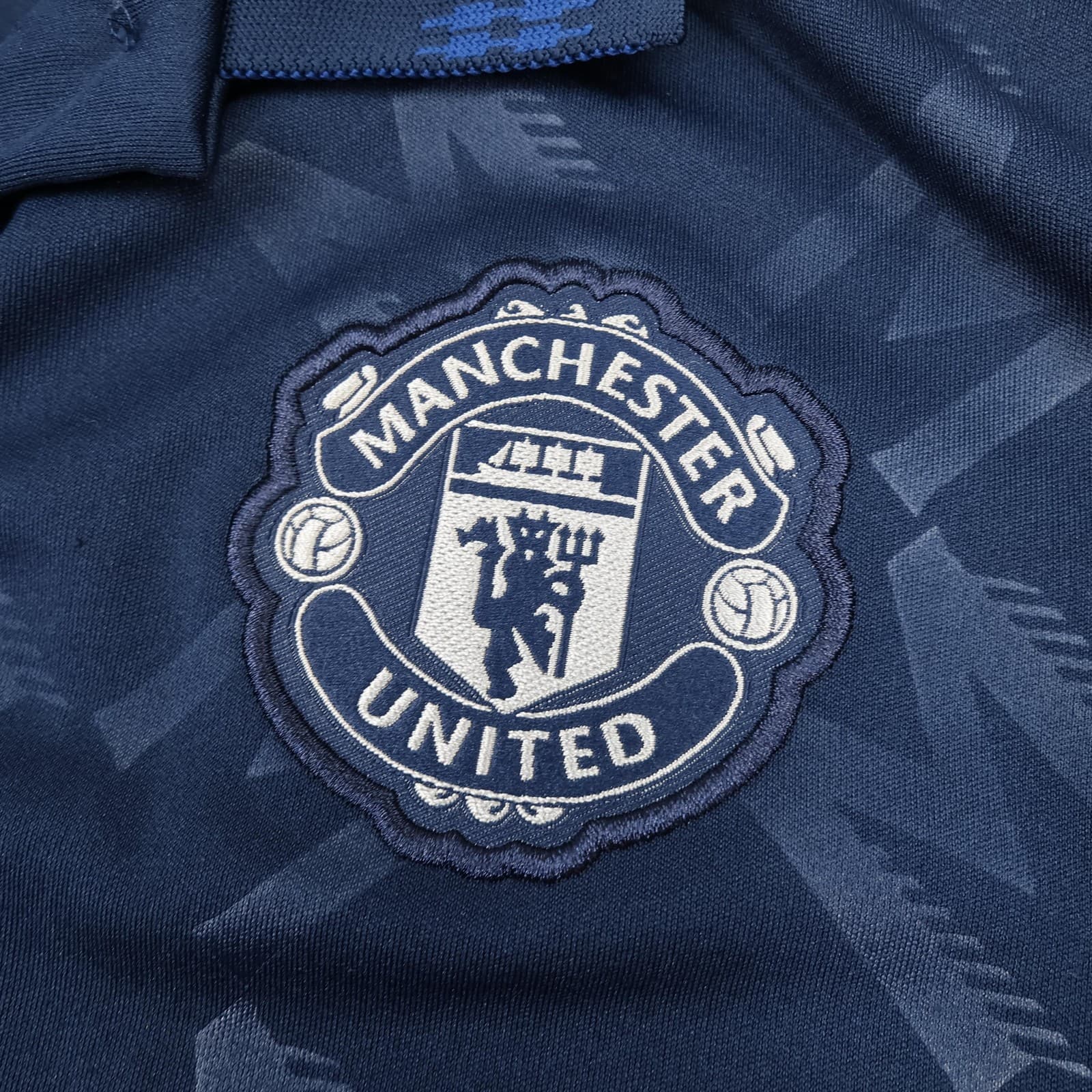 Manchester United Shirt Mens Large Blue 3rd Kit 2024 Football Adidas Snapdragon photo 5