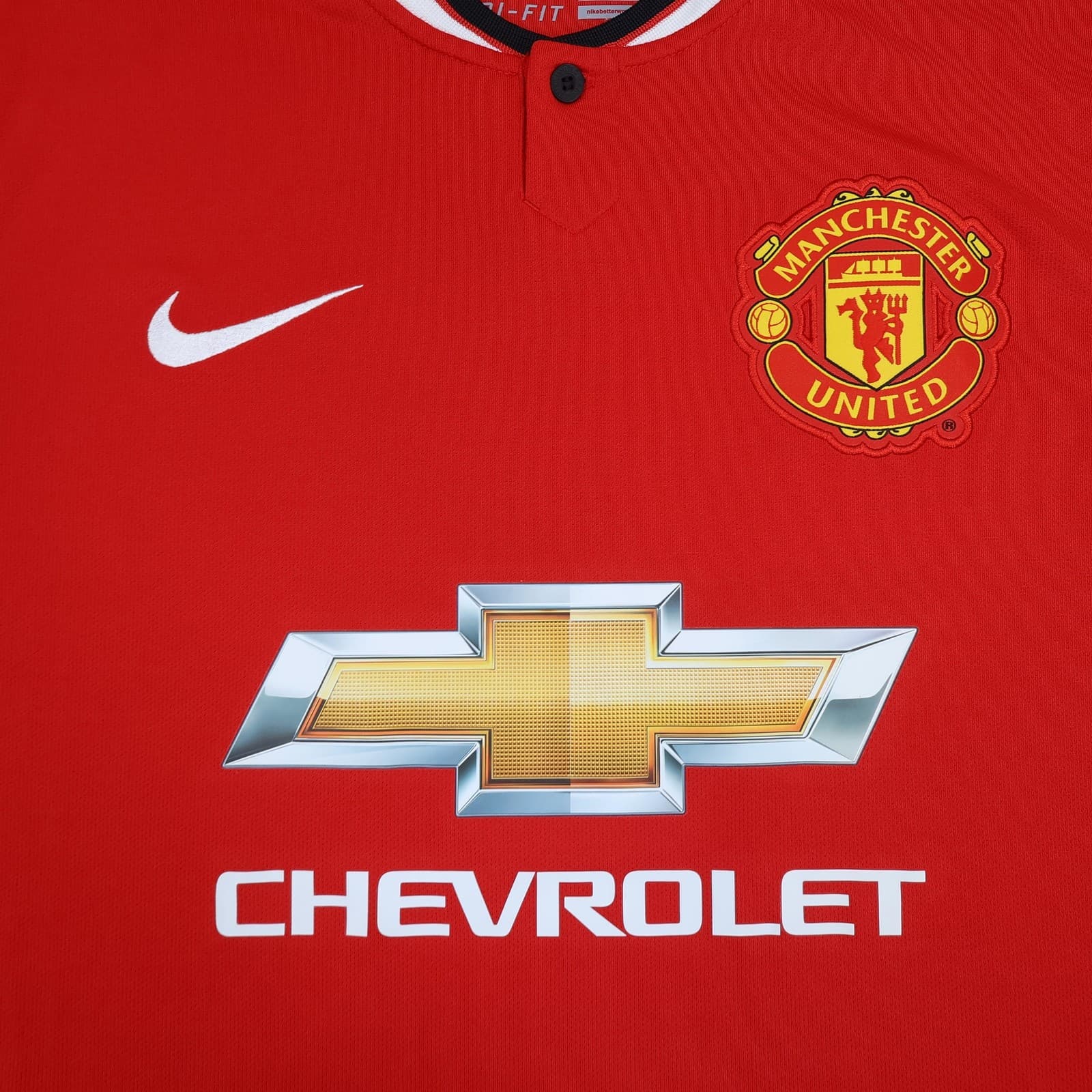 Manchester United Shirt Mens Medium Red Home 2014 2015 Football Nike Falcao 9 photo 4