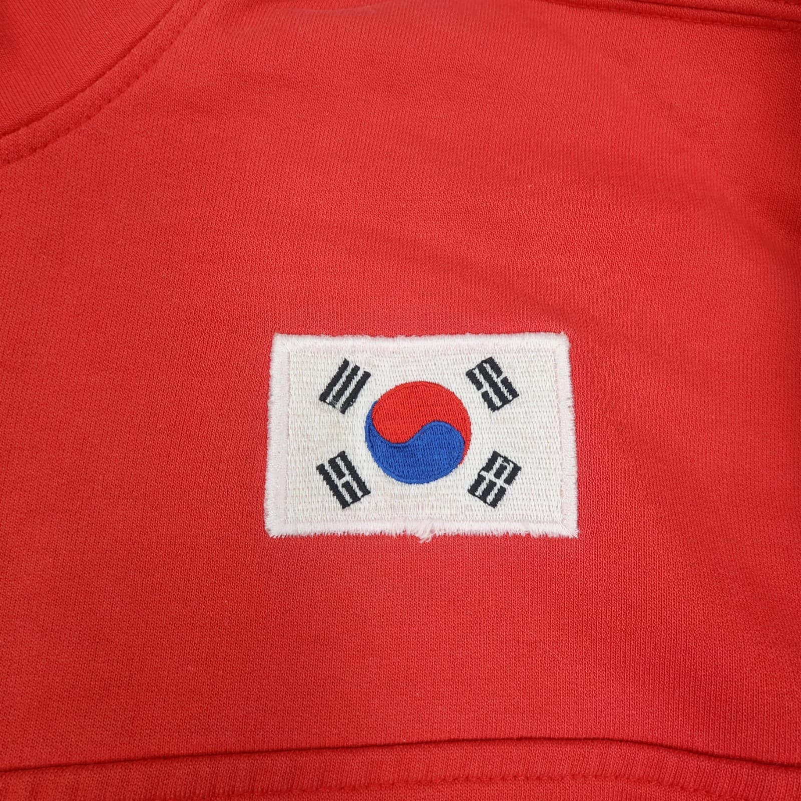 Vintage South Korea Jumper Large Nike Red Drill Top Pullover 1998 2000 1/4 Zip photo 3