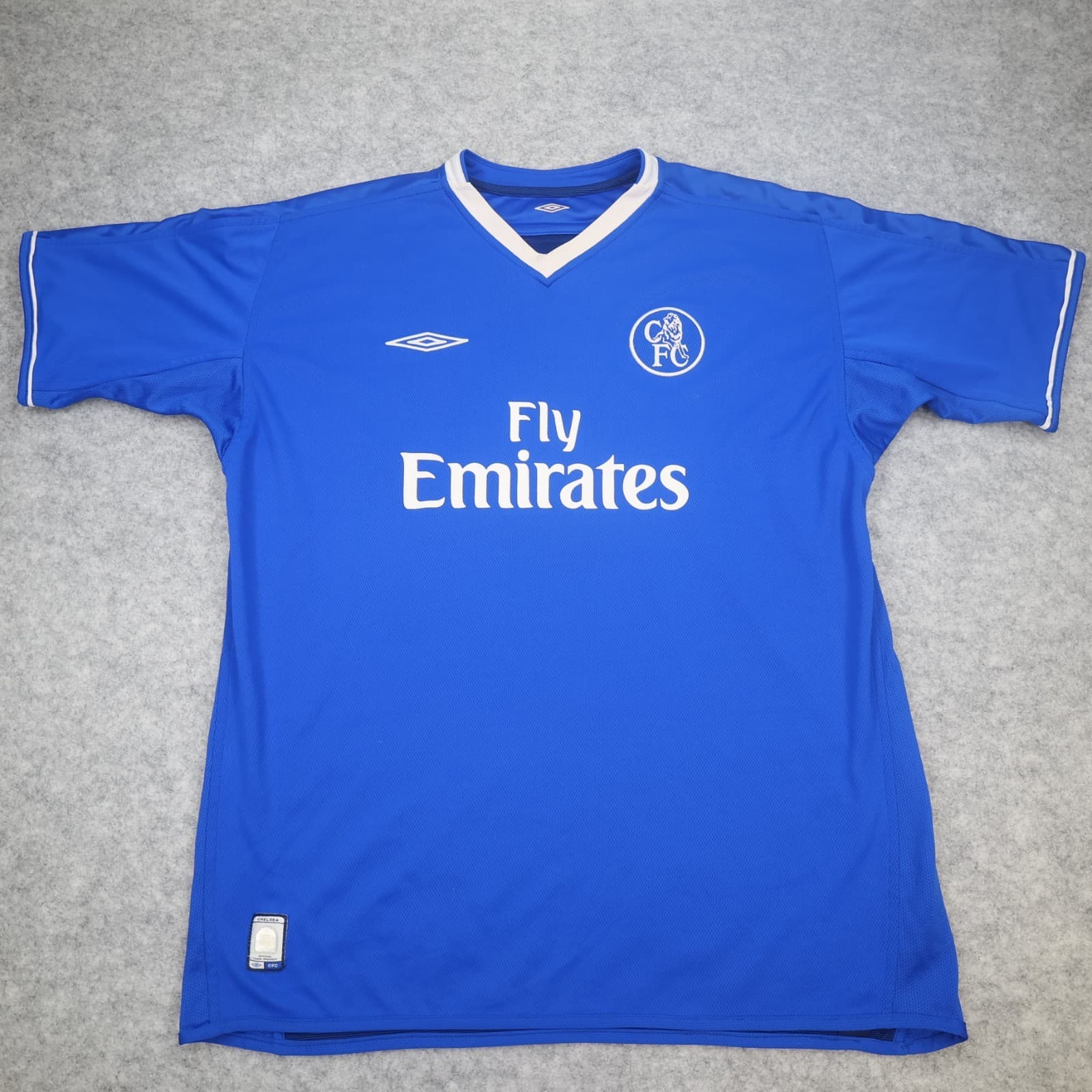 Vintage Chelsea Shirt Extra Large Blue Home Kit 2003 2005 Jersey Claude Makelele photo 2