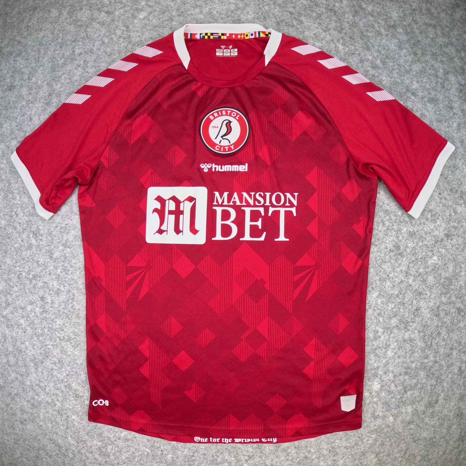 Bristol City Football Shirt Large Red Home 2021 22 hummel Soccer Jersey