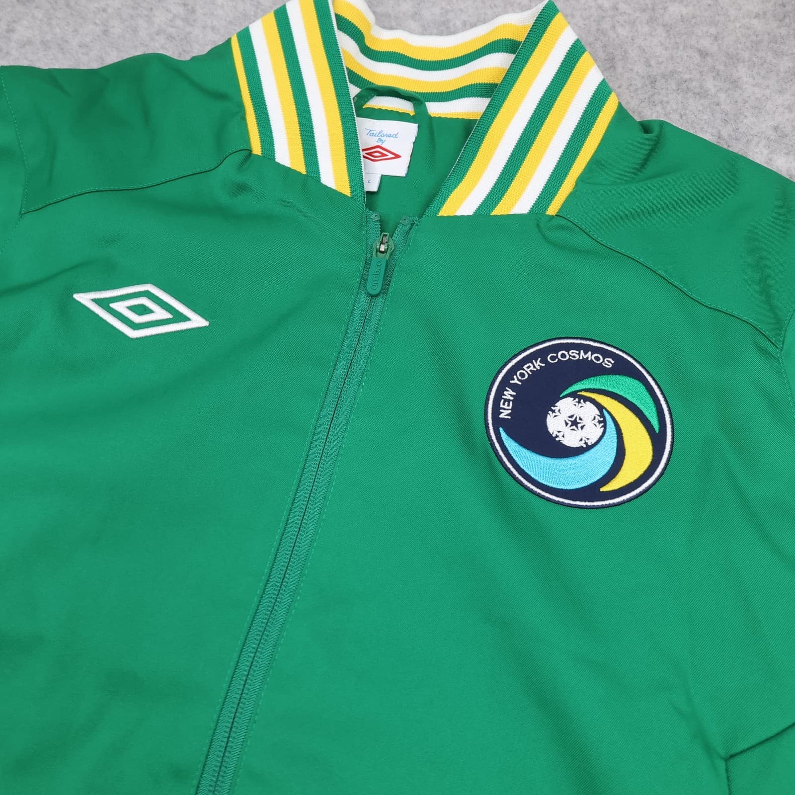 New York Cosmos Jacket Mens Large Green 2011 2012 Umbro Woven Anthem photo 3