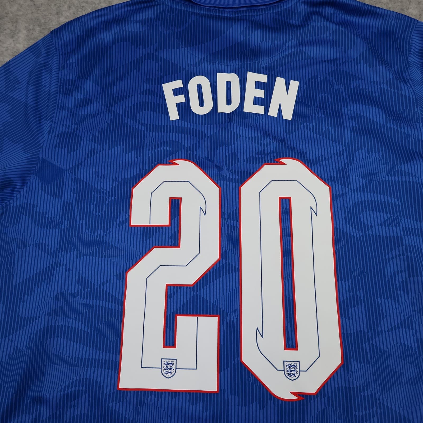 England Away Shirt Mens XL Blue 2020 2021 Football Nike Dri Fit Foden 20 photo 3