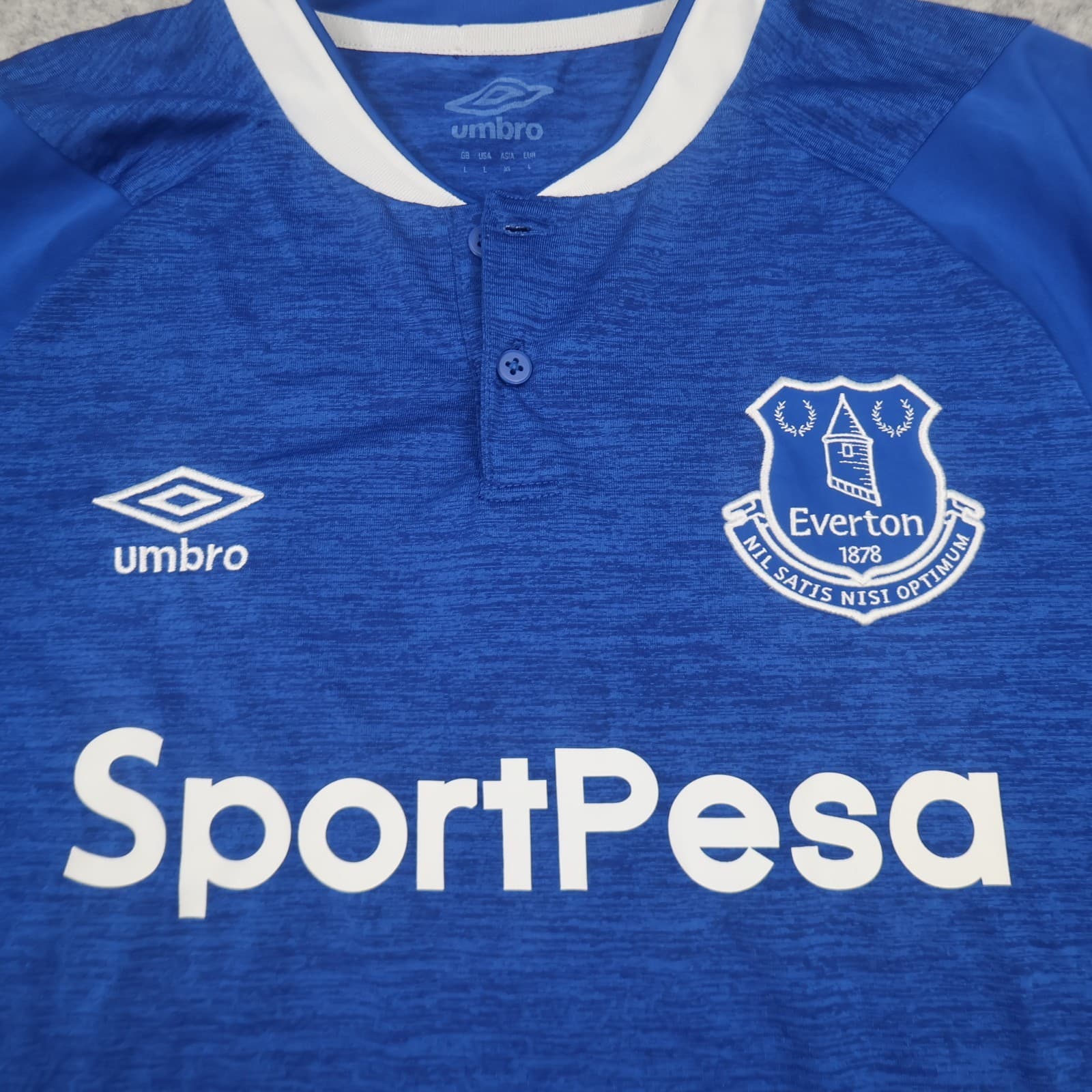 Everton Shirt Large Blue Home Kit 2018 2019 Umbro Soccer Jersey photo 4