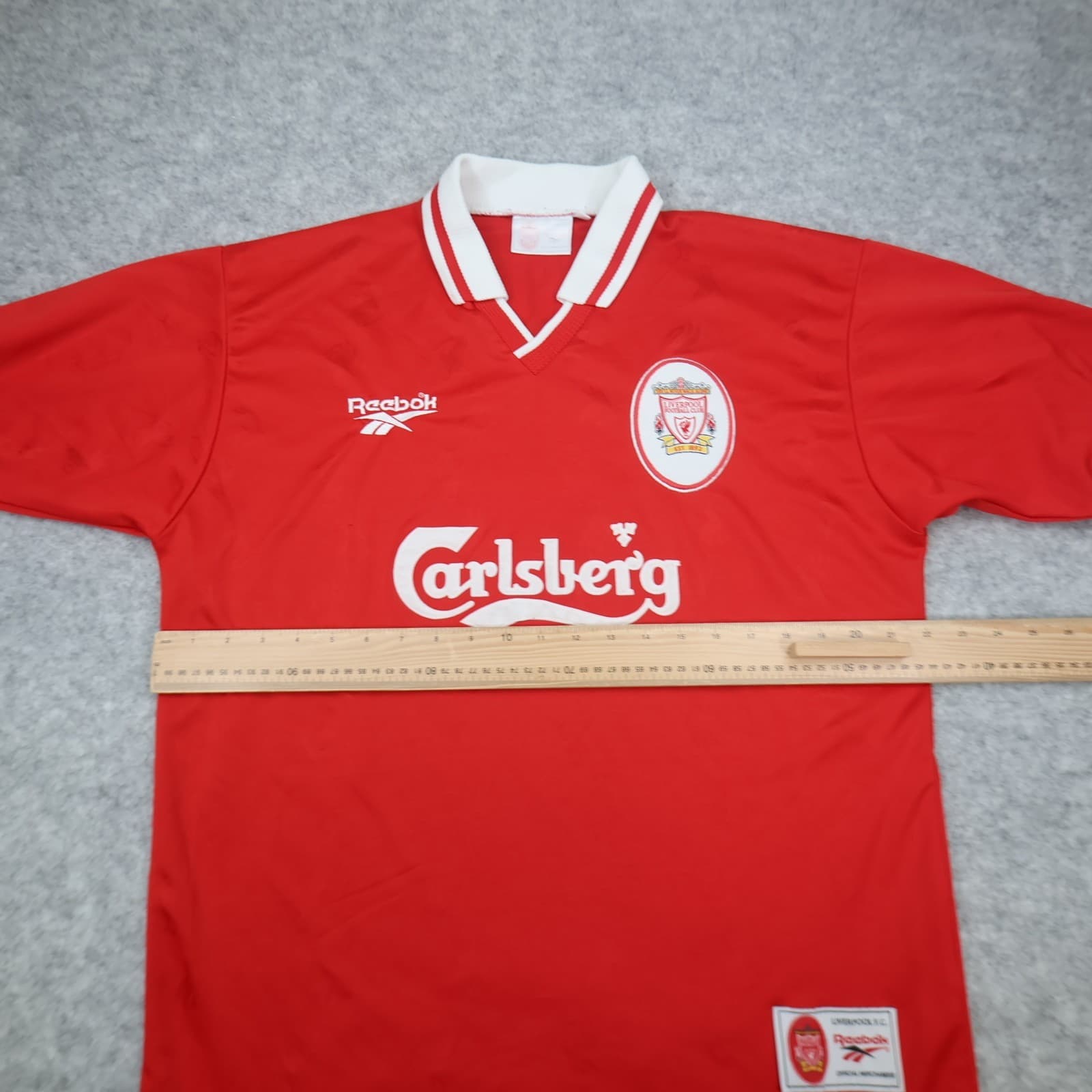 Vintage Liverpool Shirt Large Red Home Kit 1997 1999 Reebok Jersey 42/44 Fowler photo 12