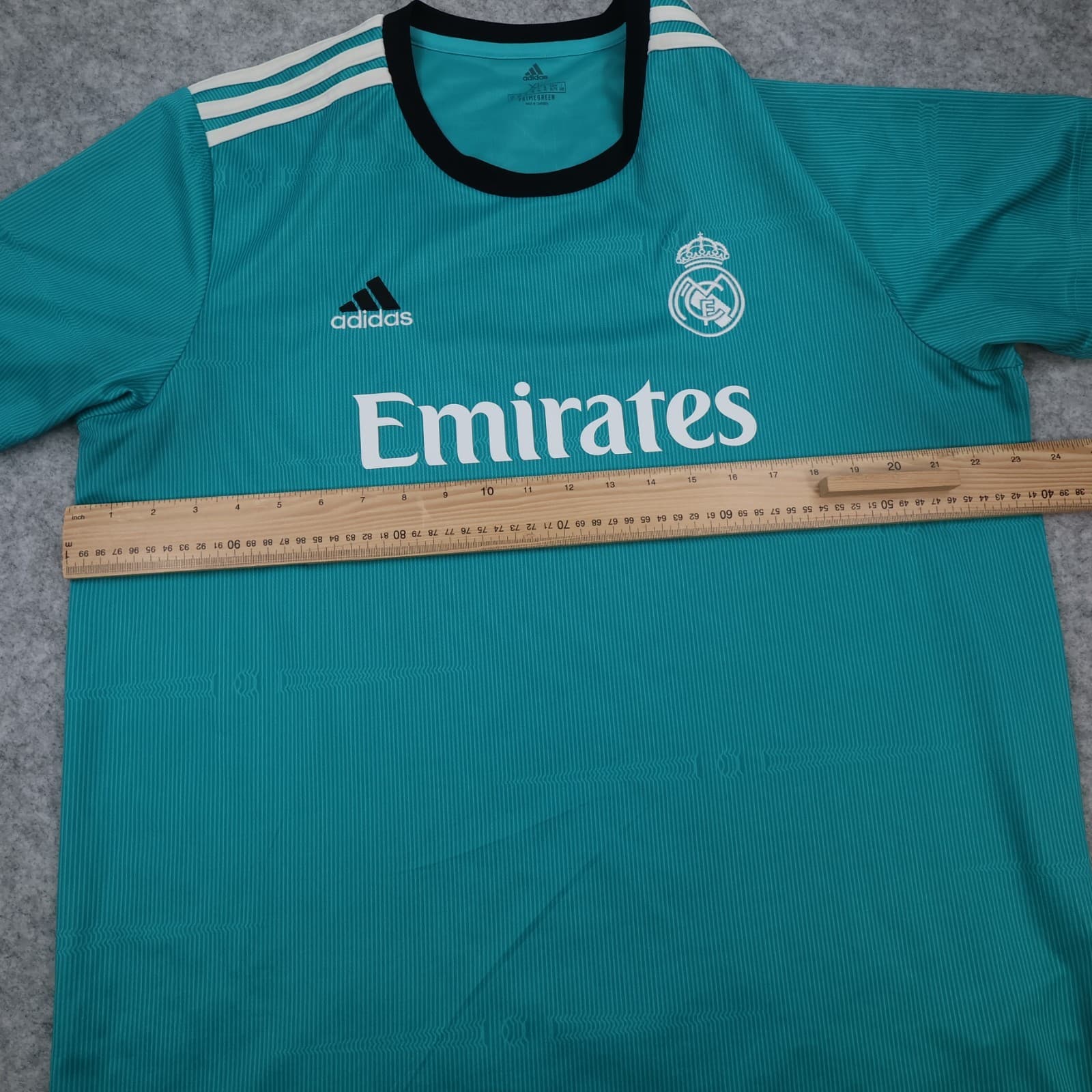 Real Madrid Shirt Extra Large Green Third Kit 2021 2022 Adidas Karim Benzema photo 13