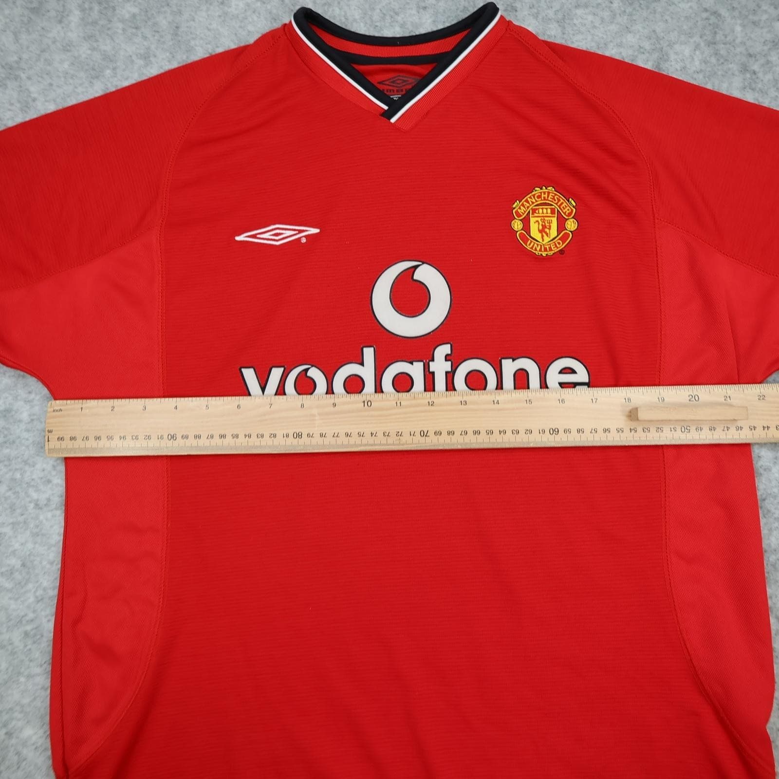 Vintage Manchester United Shirt Mens Medium Red Home 2000 2002 Umbro Stam 6 photo 11