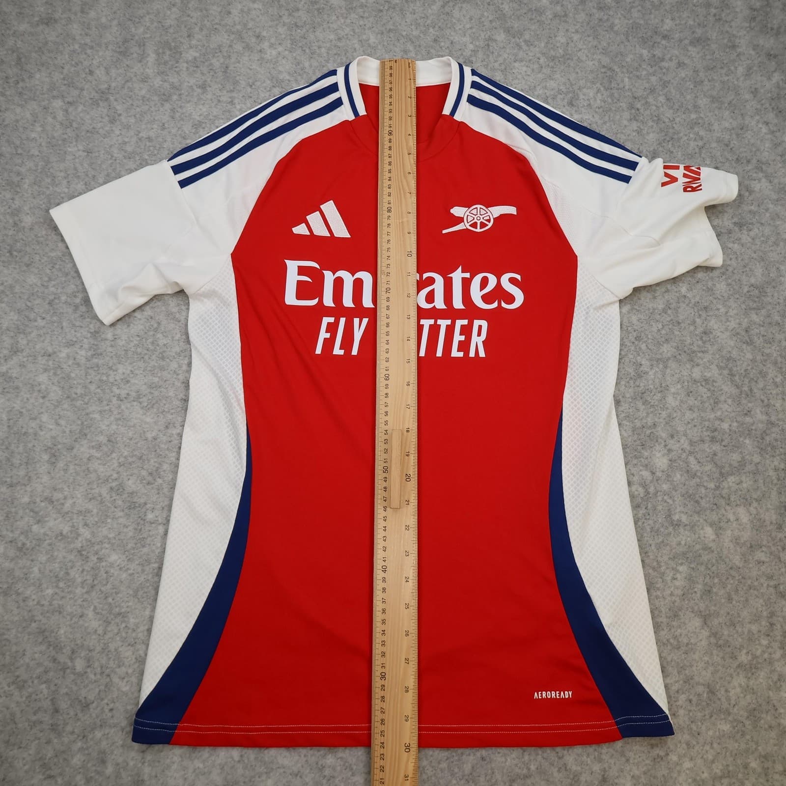 Arsenal Shirt Mens Medium Red Home 2024 2025 Adidas Emirates Soccer Jersey photo 12