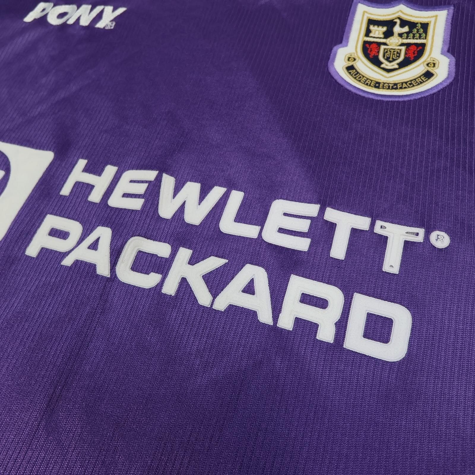 Vintage Tottenham Hotspur Shirt Mens XL Purple Away 1998 1999 Pony Jersey Soccer photo 5