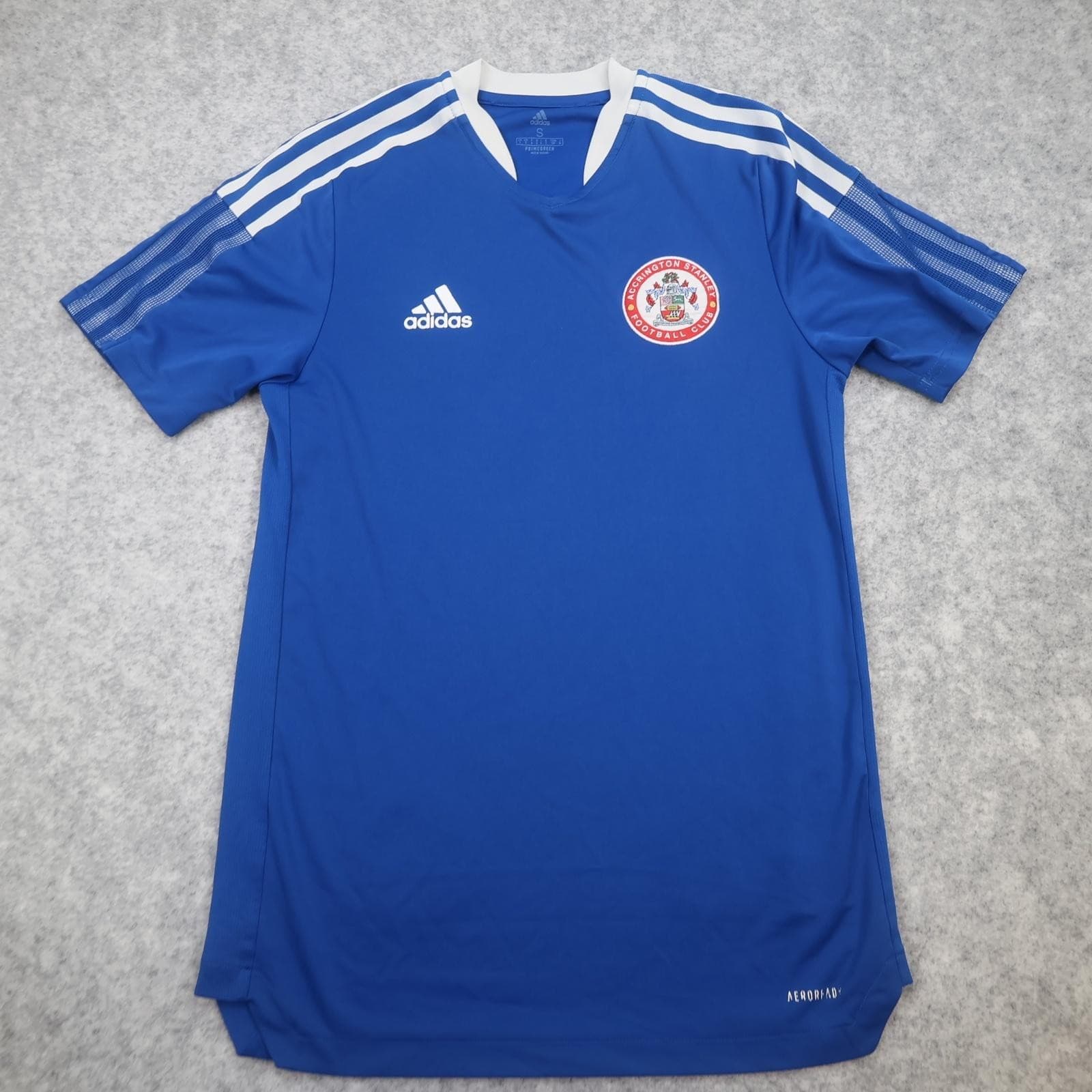 Accrington Stanley Training Shirt Mens Small Blue EFL Football Adidas Jersey