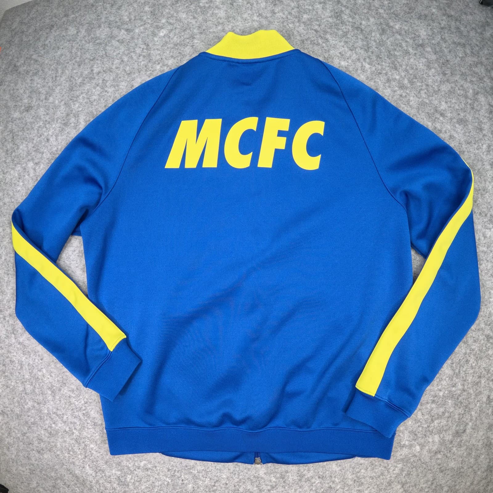 Manchester City Track Jacket Large 2014 2015 Blue Nike Long Sleeve Football Zip photo 2