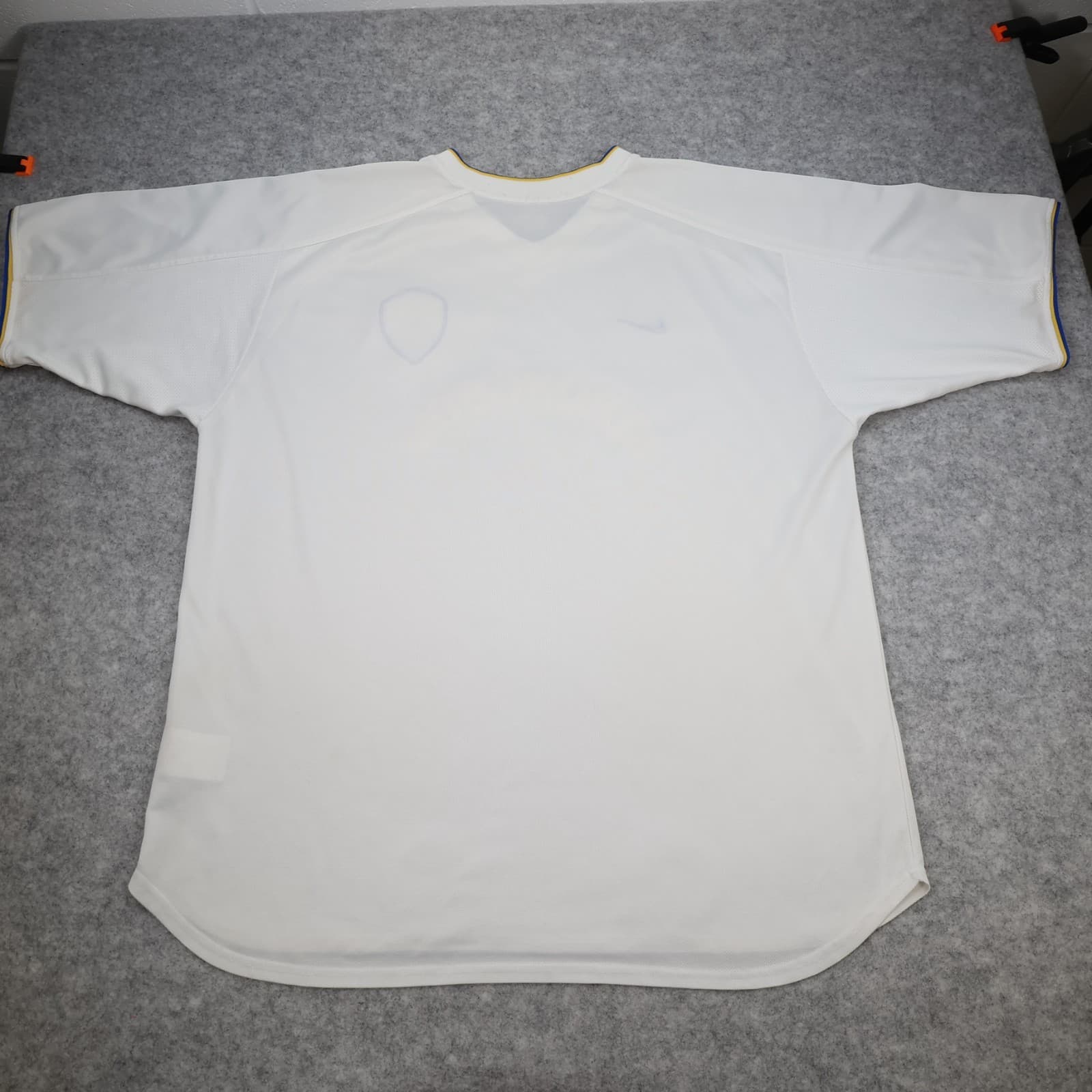 Vintage Leeds United Shirt 2XL White Home Kit 2000 2002 Jersey Strongbow XXL photo 2