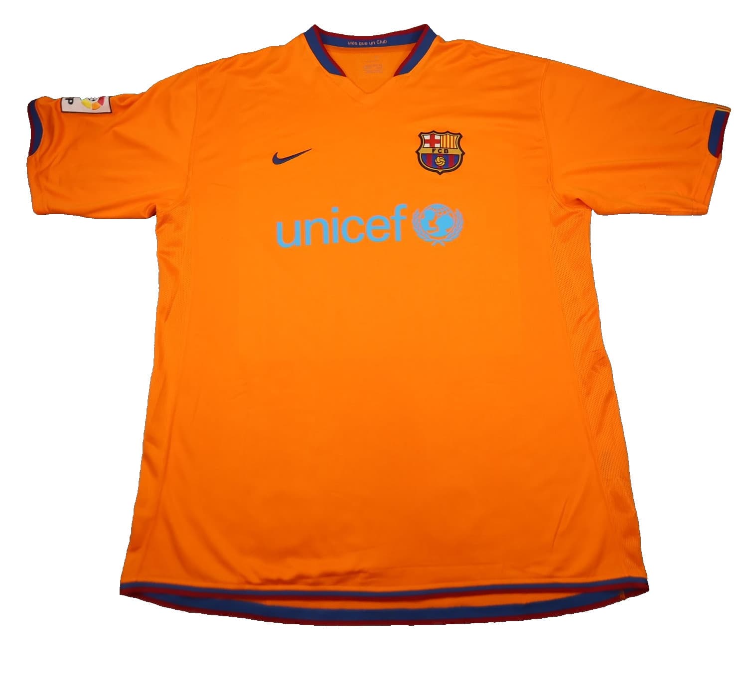 Vintage Barcelona Shirt 2XL Orange Away Kit 2006 2007 Nike Soccer Jersey
