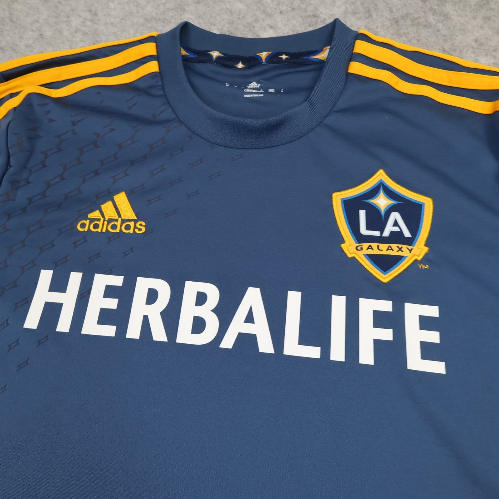 LA Galaxy Football Shirt Mens Medium Navy Away 2013 2014 adidas Z04910 photo 2