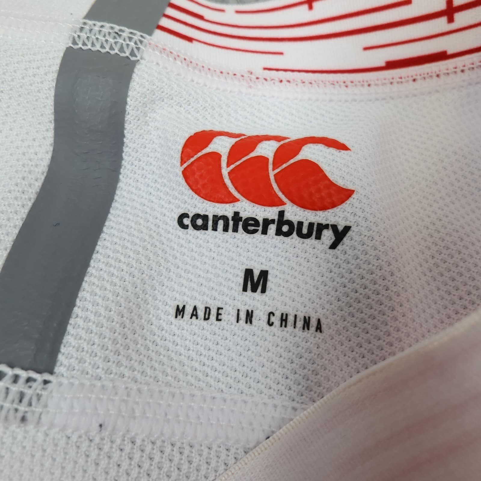 England Rugby Shirt Mens Medium White Rugby Union 2015 2016 O2 Vapodri Jersey photo 6