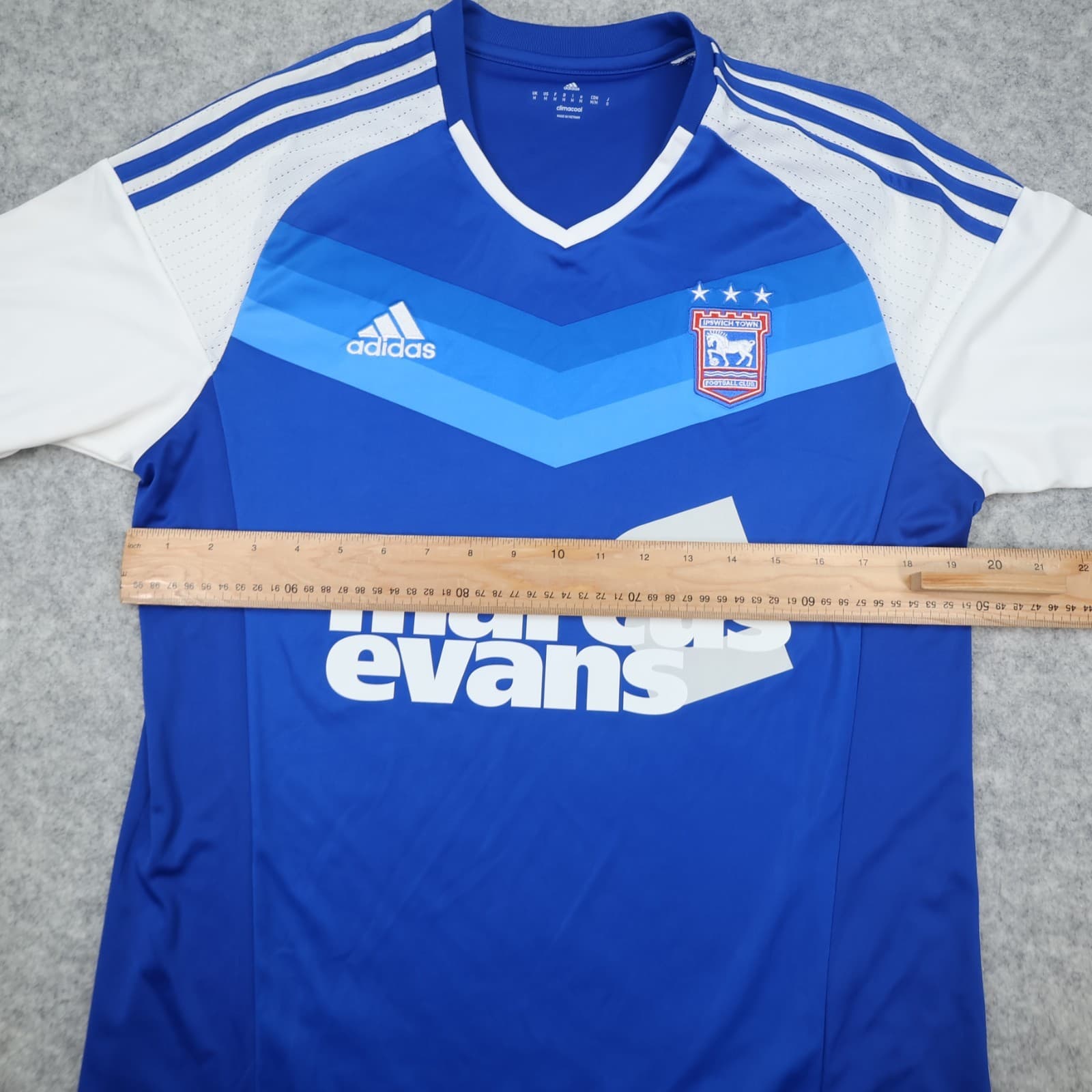 Ipswich Town Shirt Medium Blue Home Kit 2016 2017 Adidas Jersey Marcus Evans photo 11