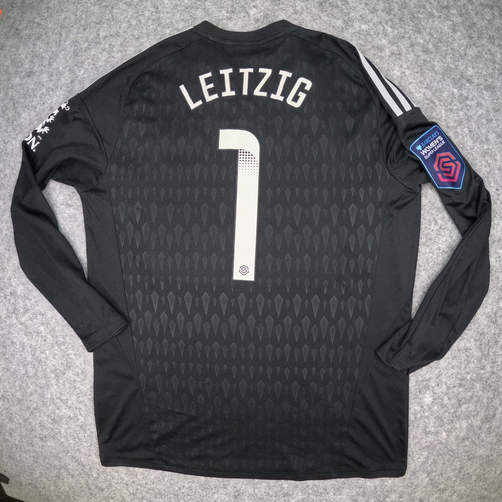 Leicester City Football Shirt Adult Large Black adidas LEITZIG 1 Long Sleeve